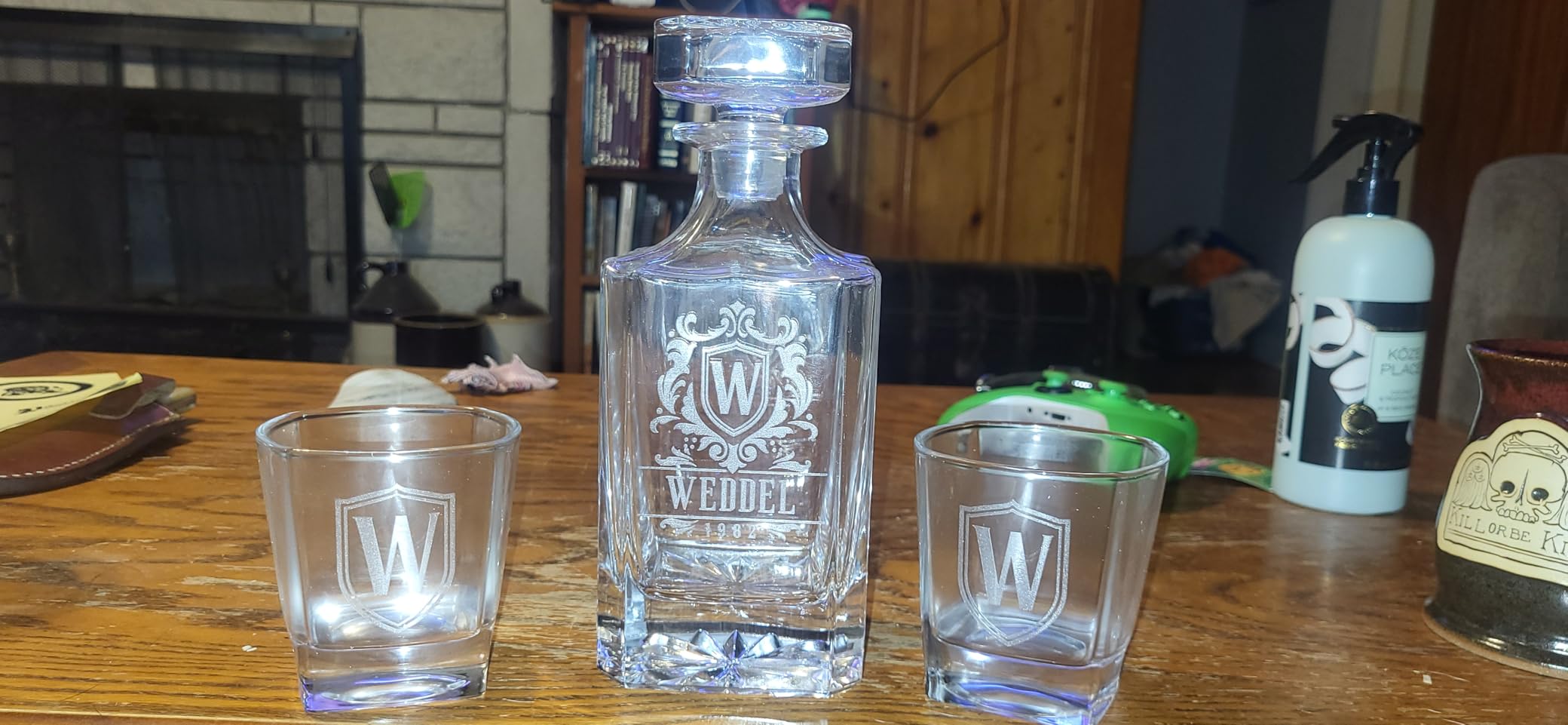Personalized Whiskey Decanter Set - 5 Design Options - Custom Liquor 25 oz, 750ml Liquor Decanter w/Whiskey Glass Set Options, Birthday & Retirement Gifts for Men customer photo 1
