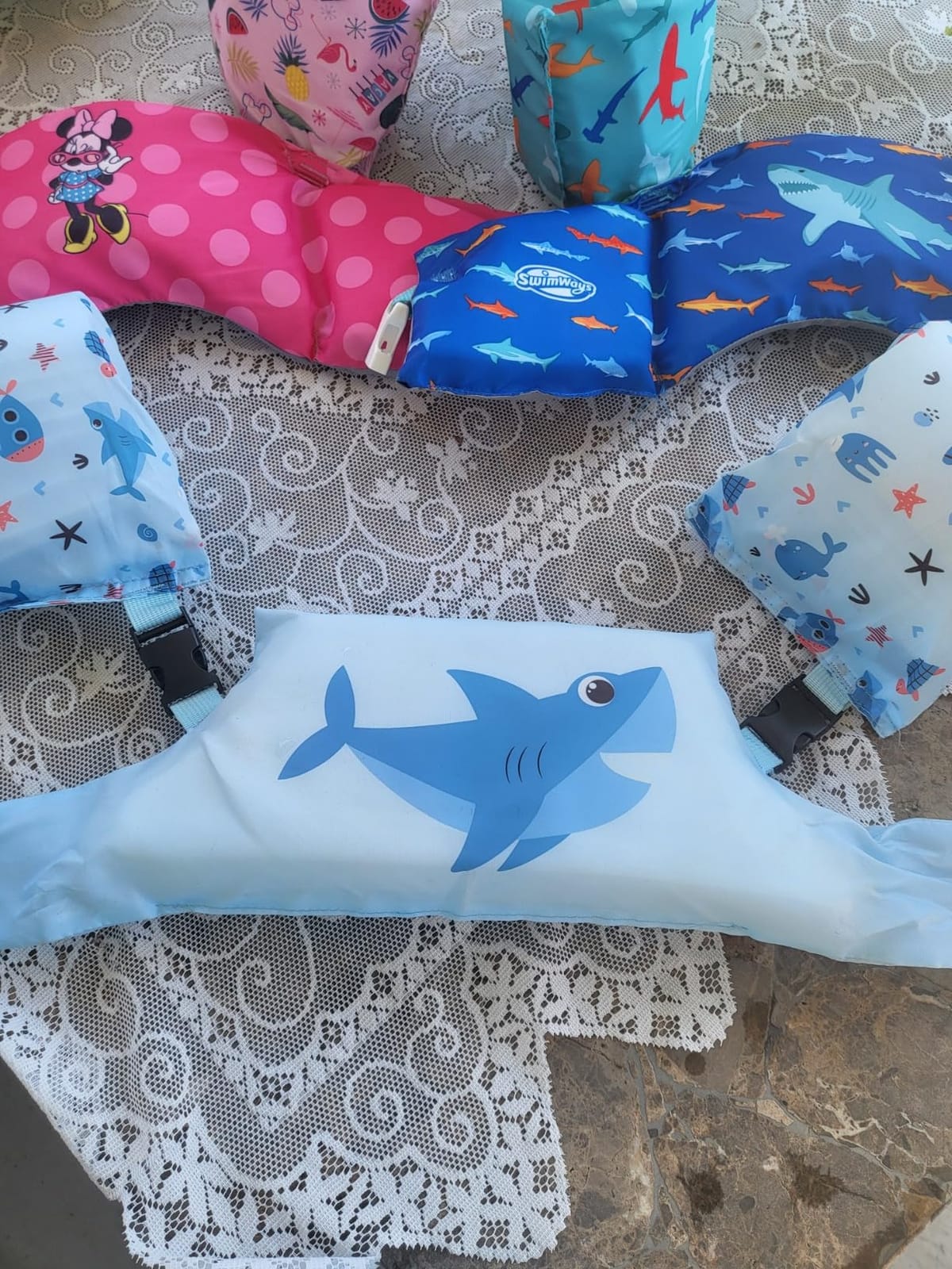 SwimWays Swim Trainer, US Coast Guard Approved Life Vest Kids Swim Vest, Arm Floaties & Life Jackets for Kids 33-55 lbs customer photo 2