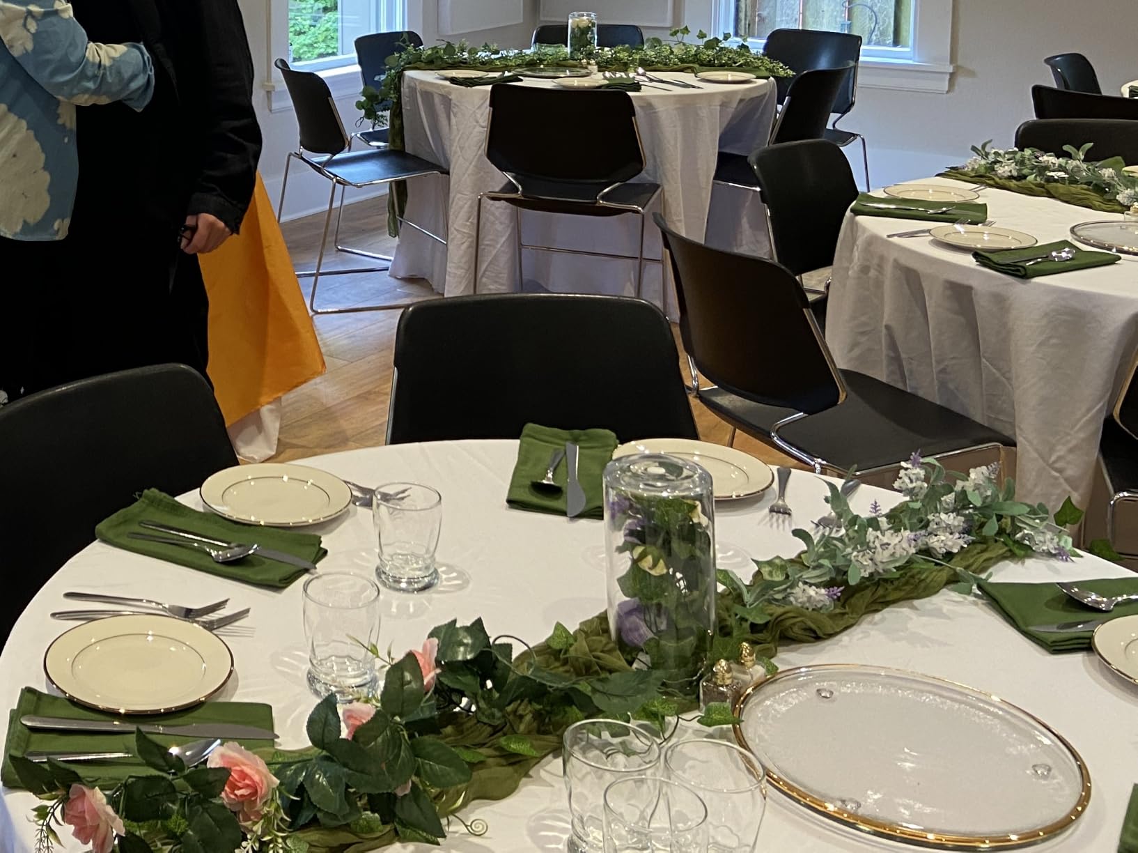 35x120 Inch Sage Green Cheesecloth Table Runner Fall Boho Wedding Decor customer photo 1
