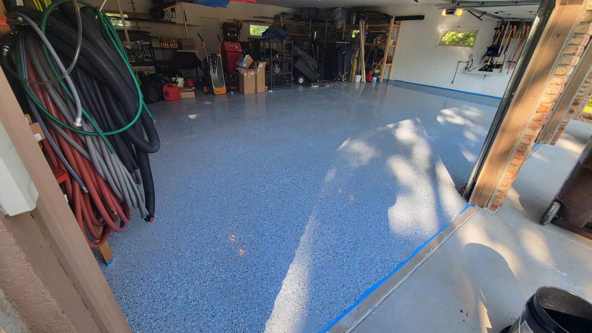 ArmorPoxy Garage Epoxy Floor Kit - 100% Solids - 2 Part Industrial-Grade Coating w/UltraGlaze Topcoat | DIY Slip & Hot Tire Resistant | 300 Sq Ft - Designer Gray - 17 pc kit customer photo 2
