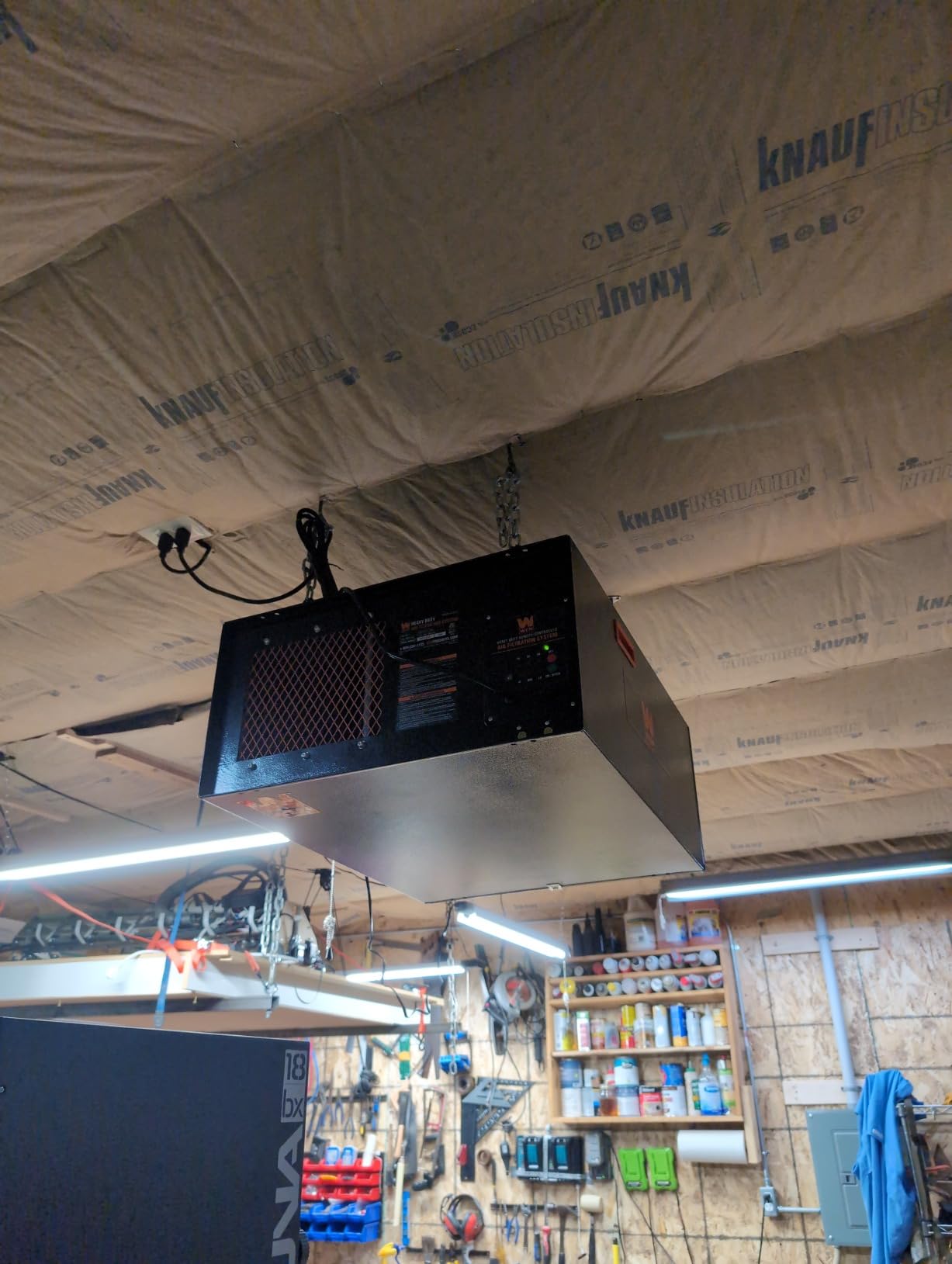 WEN AF1270 4.2-Amp 3-Speed Remote-Controlled Industrial-Strength Air Filtration System (750/950/1270 CFM), Black customer photo 1