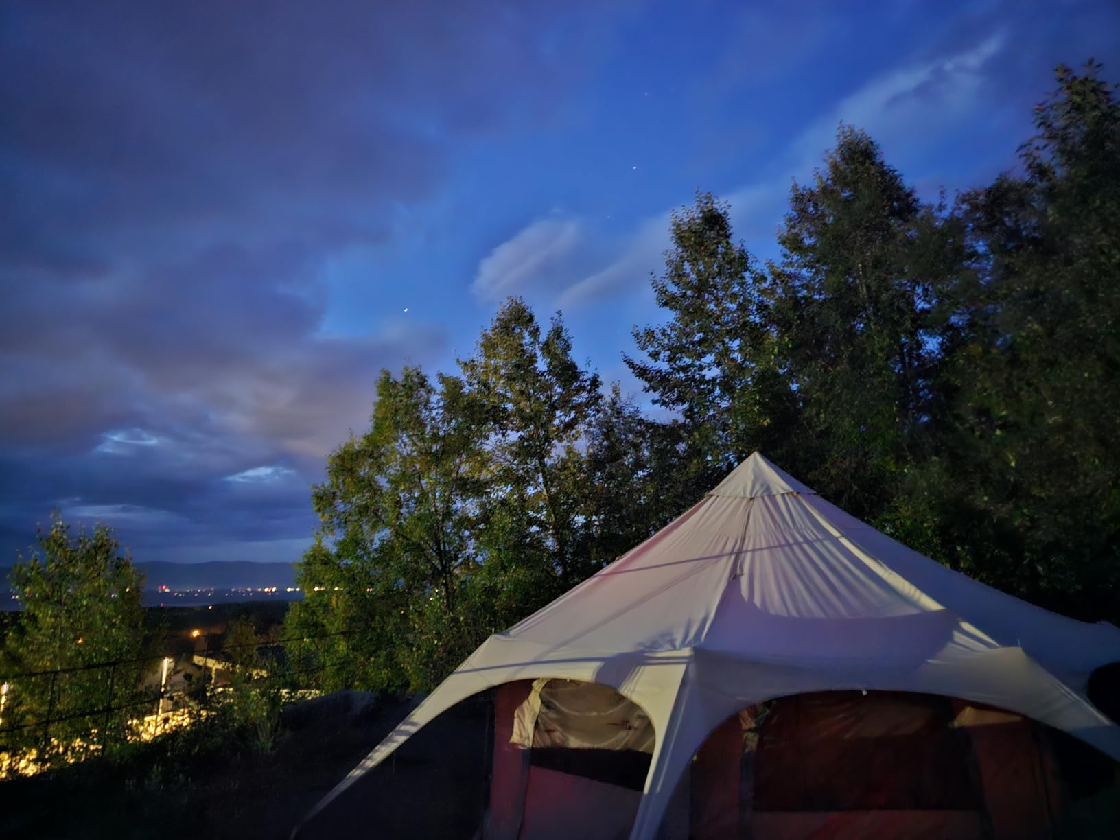 MC TOMOUNT Canvas Bell Tent with Stove Jack - 16.4ft Glamping Yurt for Family Camping customer photo 1