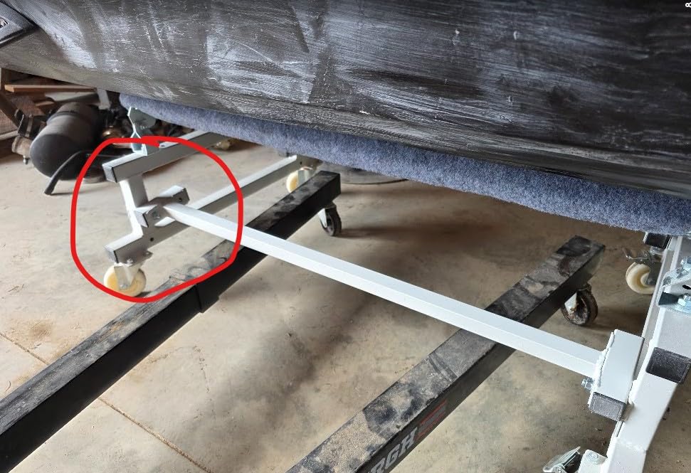 Jet Ski Dolly Cart, PWC Stand with Adjustable Carpeted Bunks customer photo 2