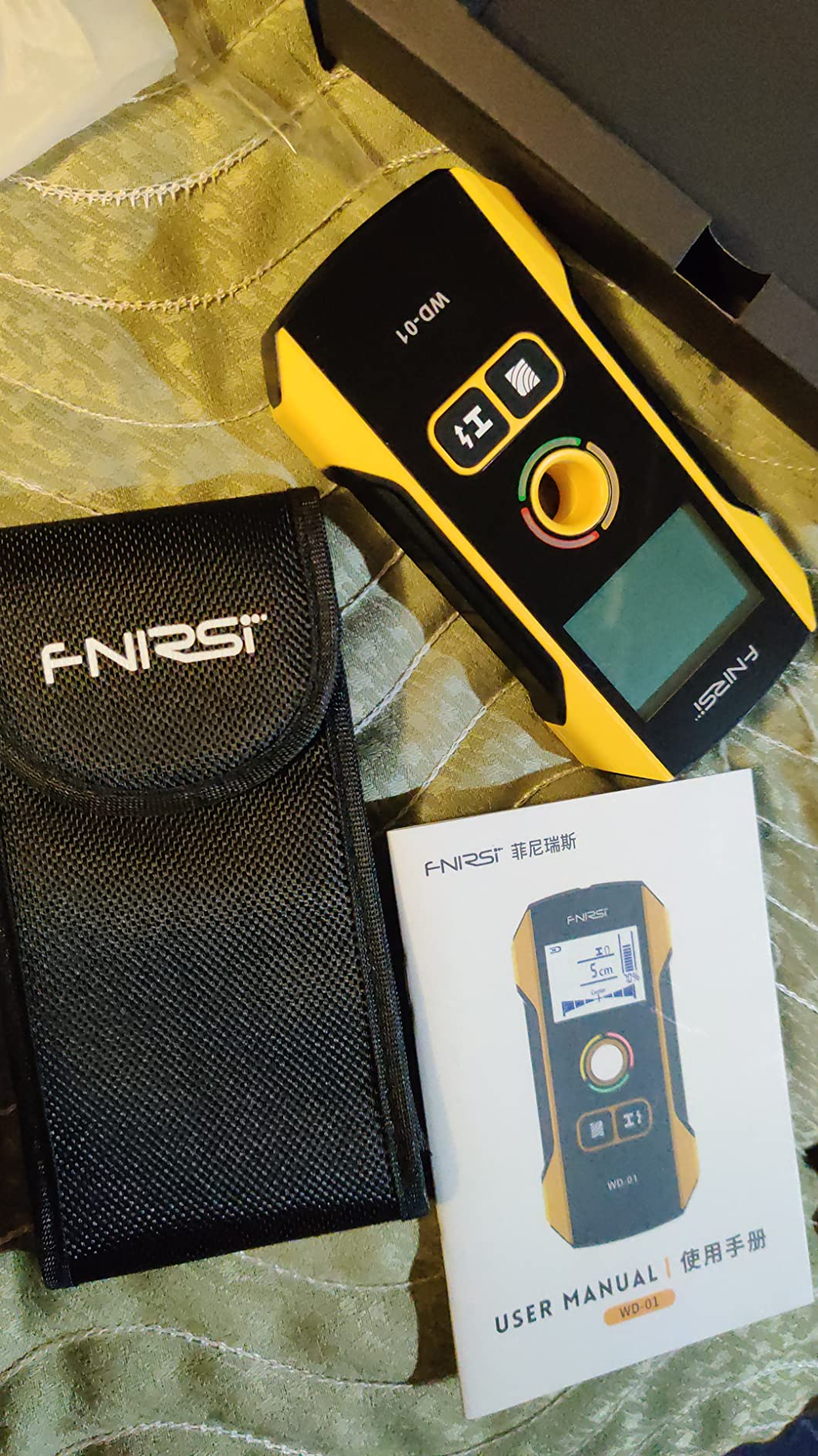 FNIRSI WD-01 6 in 1 Rechargeable Stud Finder Wall Scanner, Positioning Hole | for Wood Drywall Metal AC Wires Joist Pipe Stud Center Detecting, Audio Alarm, Digital Deep Scan Detector Inside the Wall customer photo 1