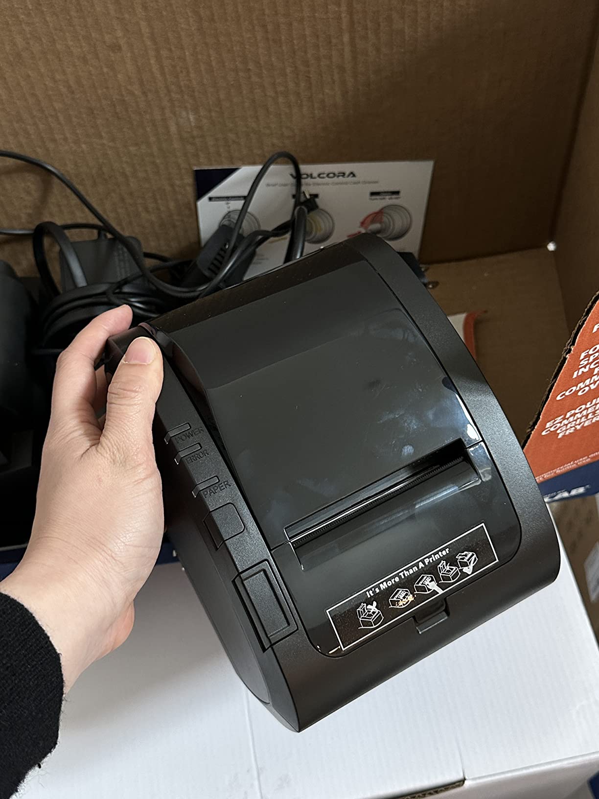 WiFi Thermal Receipt Printer with USB/LAN/RS232 Port POS Printer | 80mm White Printer Works with Mac Windows Chromebook Linux Cash Drawer customer photo 1