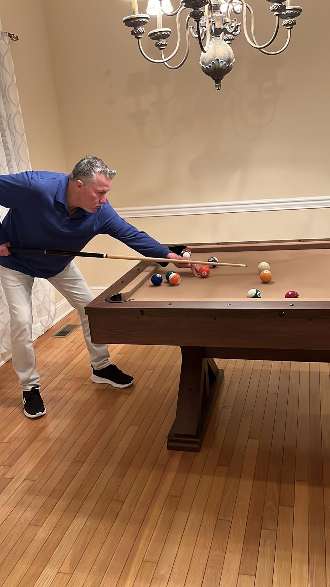 Freetime Fun 7 FT 3 in 1 Multi Game Pool Table with Dining Top Pool Table Ping Pong Table Combo, Includes Accessories and Tennis Paddles customer photo 1