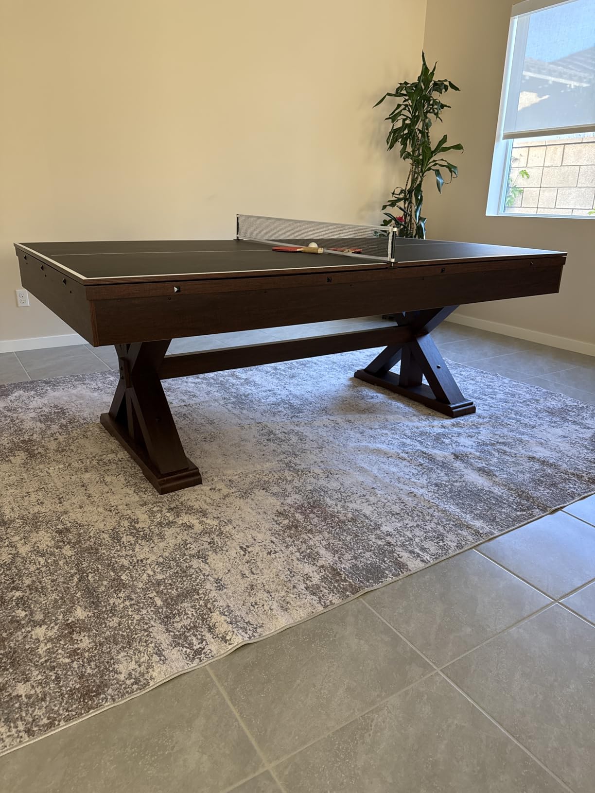 Freetime Fun 7 FT 3 in 1 Multi Game Pool Table with Dining Top Pool Table Ping Pong Table Combo, Includes Accessories and Tennis Paddles customer photo 2