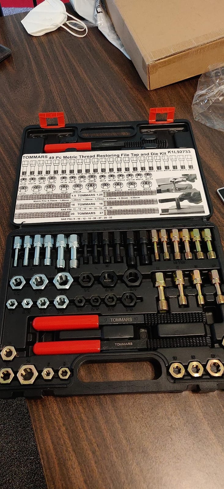 TOMMARS 49-Piece Thread Chaser Set for UNC, UNF and Metric Threads customer photo 1