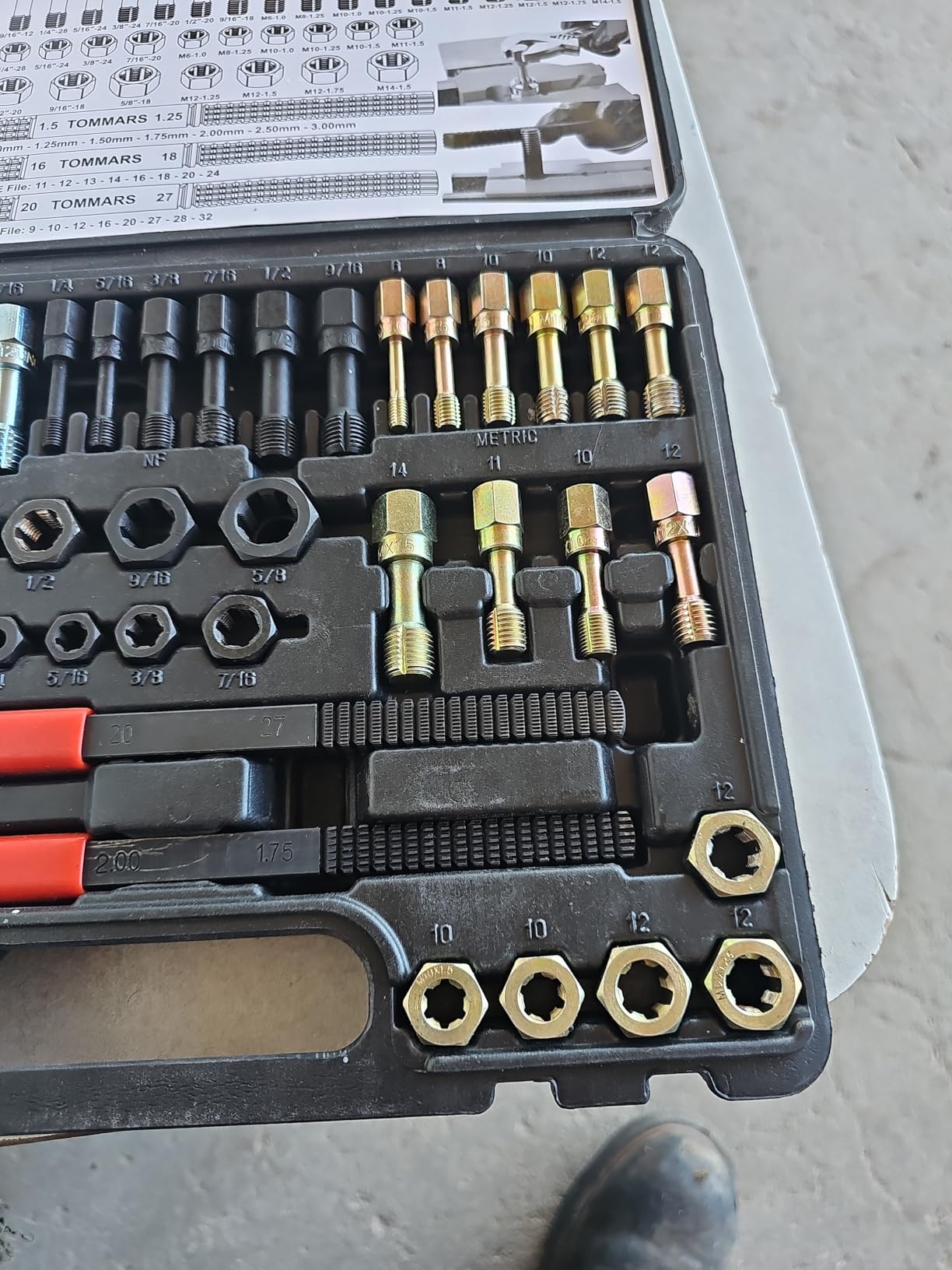TOMMARS 49-Piece Thread Chaser Set for UNC, UNF and Metric Threads customer photo 2