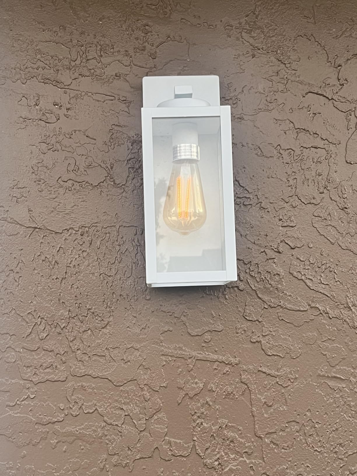Outdoor Wall Light Fixtures, Oil-Rubbed Bronze Wall Lanterns | Waterproof Metal Construction, Rust-resistant, Quick & Easy Installation, Clear Glass Shades & Standard E26 Socket customer photo 2