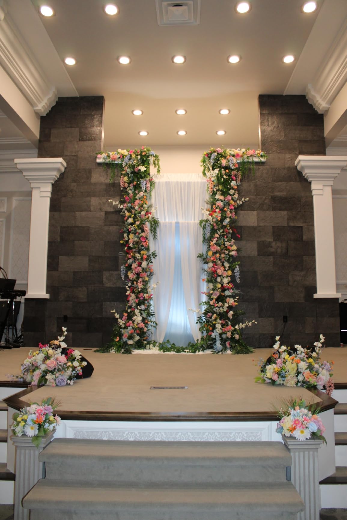 Wokceer 10 FT Backdrop Stand Heavy Duty Pipe and Drape Kit, Adjustable Black Backdrop Stands for Wedding Photo Booth Background Birthday Party Photography Exhibition Decoration customer photo 1