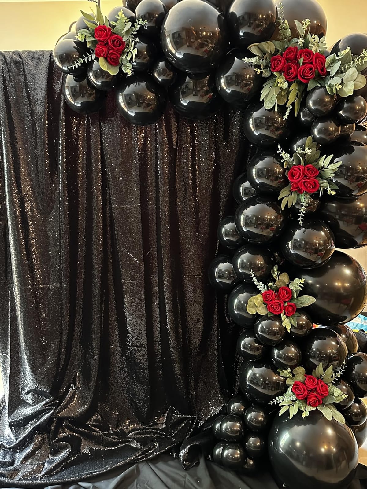 Wokceer 10 FT Backdrop Stand Heavy Duty Pipe and Drape Kit, Adjustable Black Backdrop Stands for Wedding Photo Booth Background Birthday Party Photography Exhibition Decoration customer photo 2