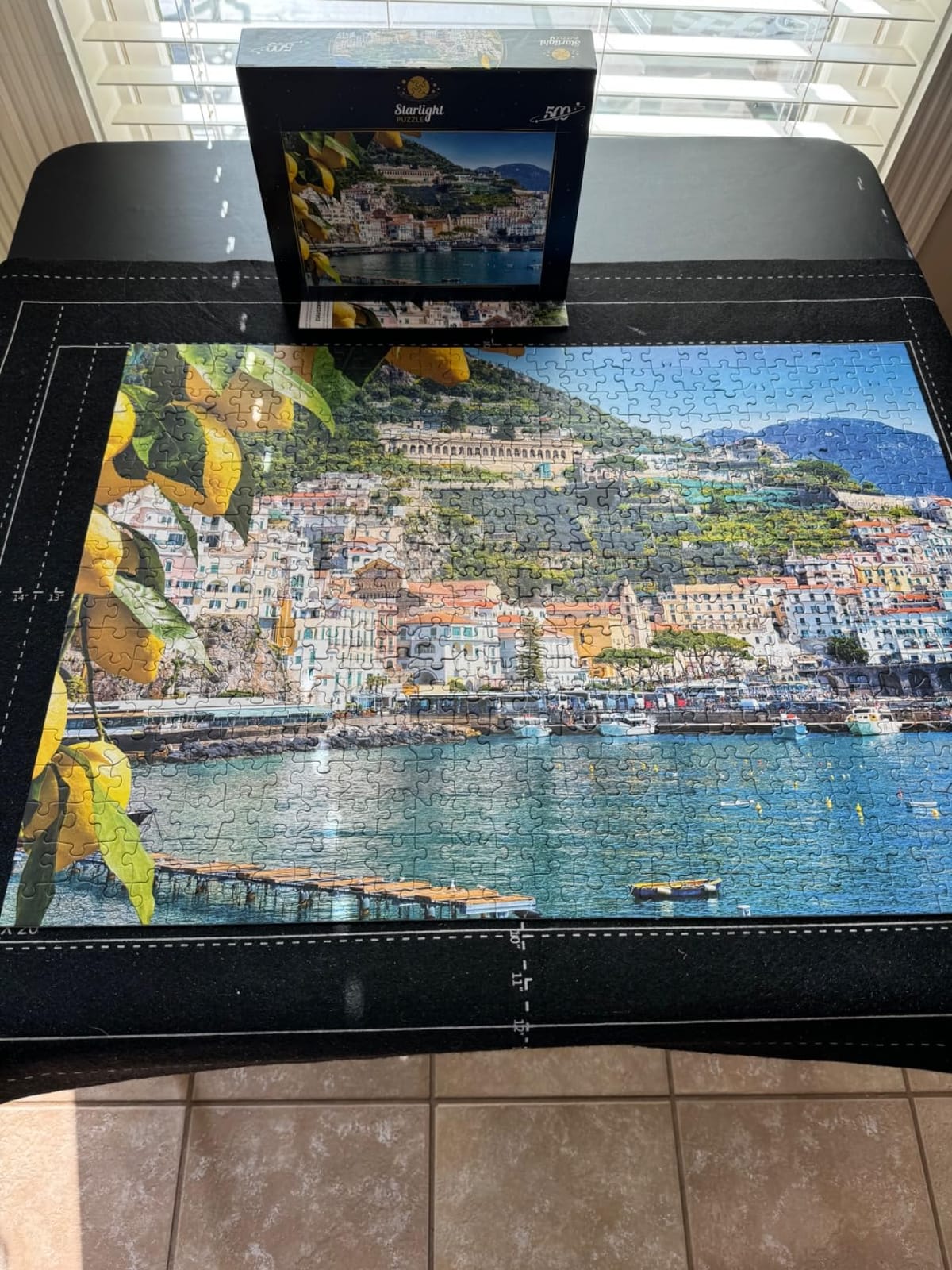 MyPuzzle Beautiful Amalfi Coast Harbor in Campania, Italy, Framed By Lemons - Premium 1000 Piece Jigsaw Puzzle for Adults customer photo 2