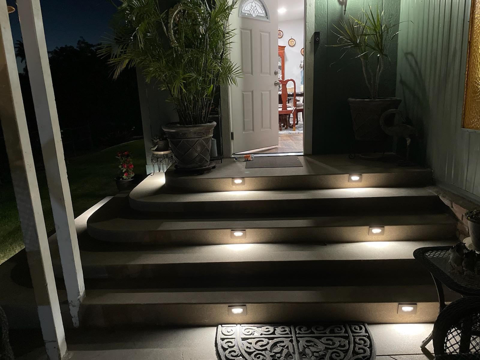 LEONLITE 6-Pack 5CCT 120V LED Step Lights, Horizontal, Black | 150LM, 5%-100% Dimmable, CRI90, ETL, Indoor Outdoor Stair Lights, Wet Location, 2700K/3000K/3500K/4000K/5000K, Aluminum customer photo 1