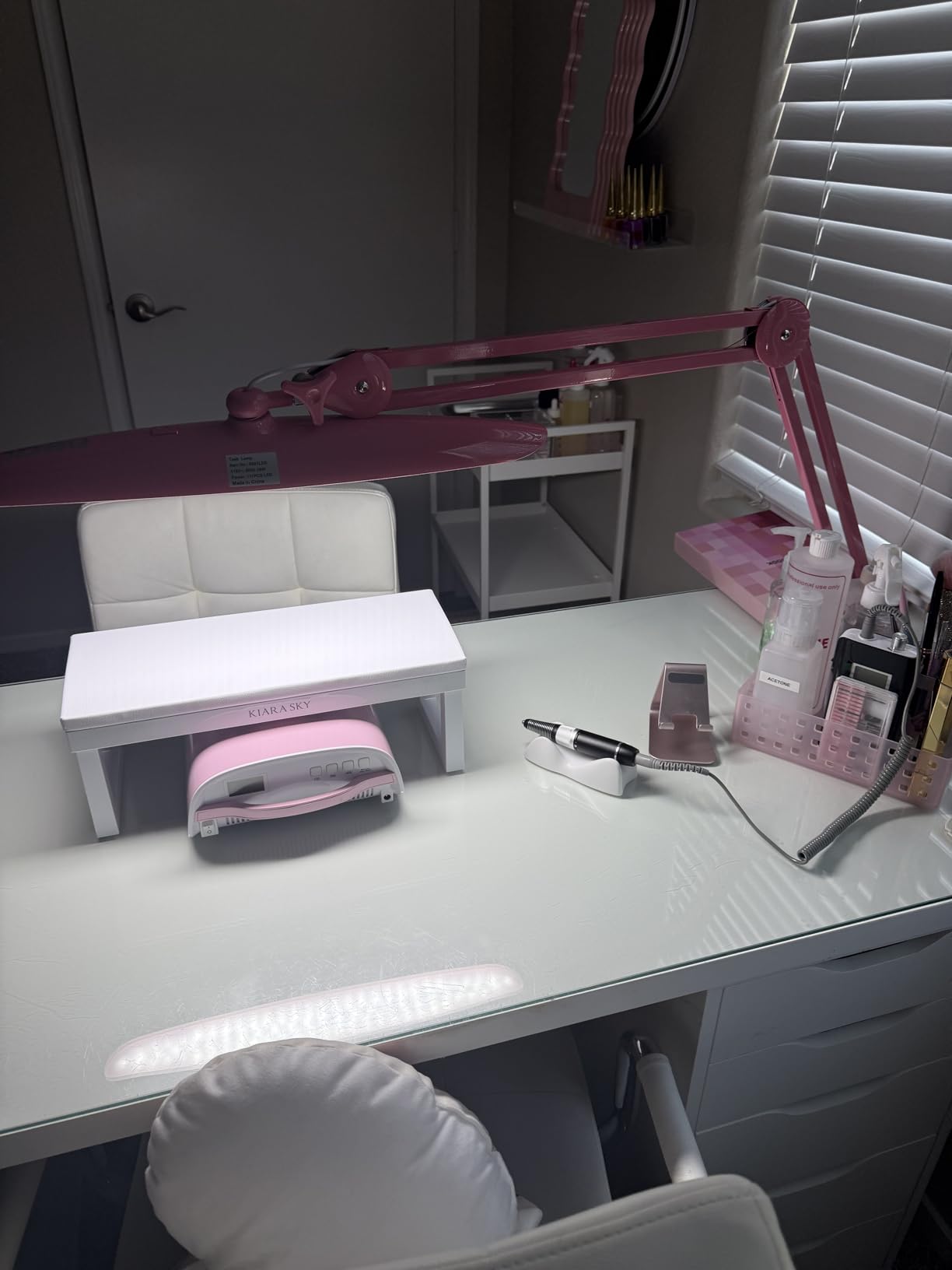 Neatfi XL 2200 Lumens 24W LED Desk Lamp - Shadow-Free Task Lighting | 4-Level Dimming | Home Office & Crafts Use | 20-Inch Wide Head (White, Non-CCT with Clamp) customer photo 2