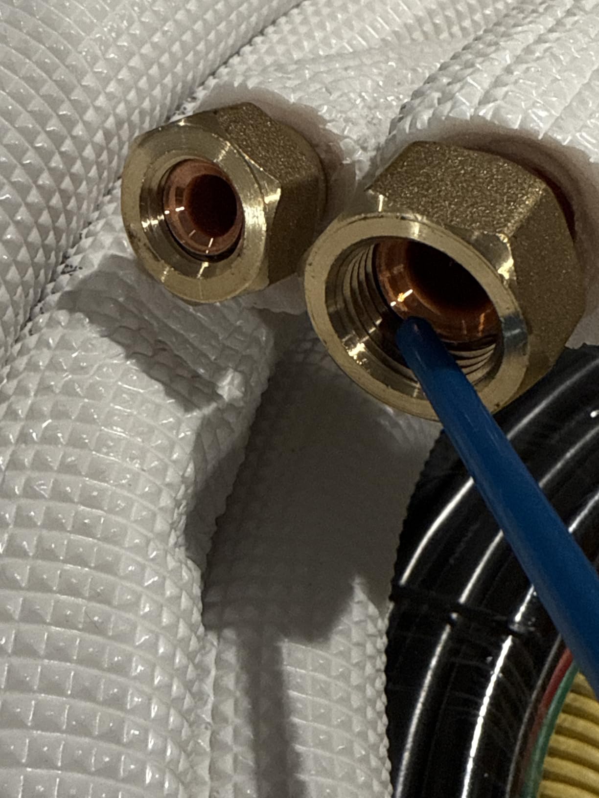 25 Ft Mini Split Line Set.Air Conditioner Copper Tubing Pipes Extension Set, 1/4