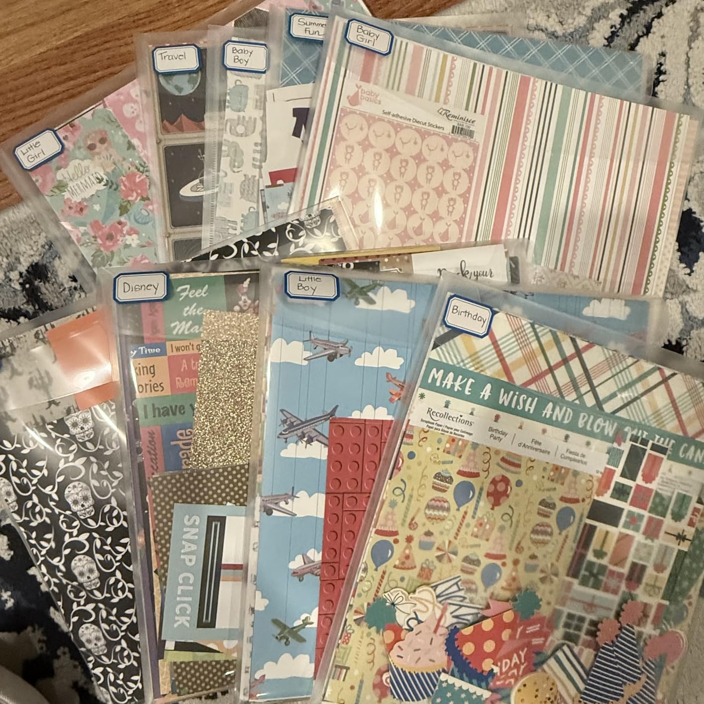 10 PCS 12 x 12 Inch Scrapbook Paper Storage Organizer | Paper Organizer with Label Stickers, Clear Paper Storage Bag for Holding Scrapbooking, Vinyl, Photos customer photo 1