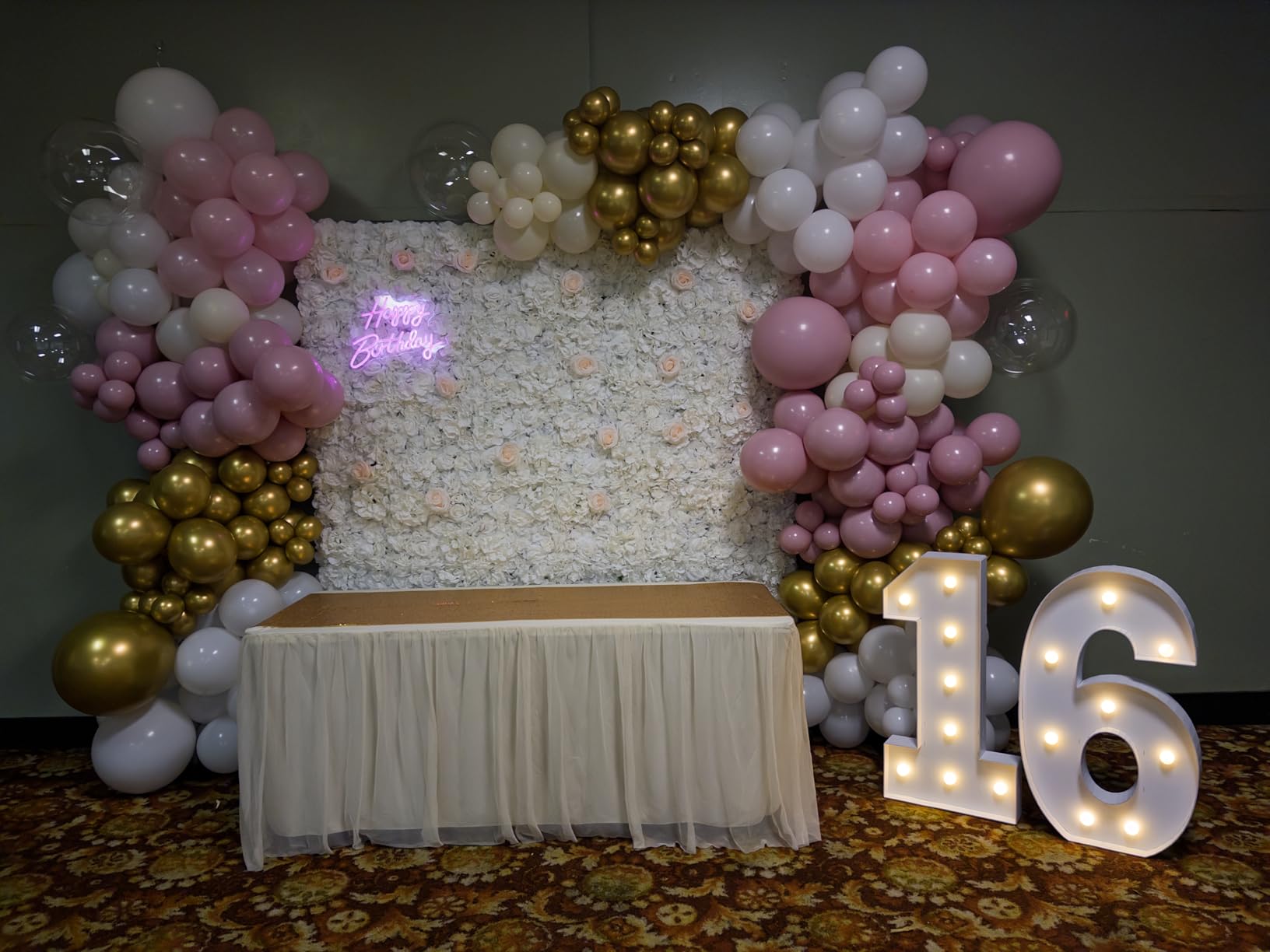 Hecis Pipe and Drape Backdrop Stand, 8ft x 10ft Backdrop Stand, Adjustable Metal Heavy Duty Wedding Background for Parties Birthday Party Baby Shower Wedding Decorations customer photo 2