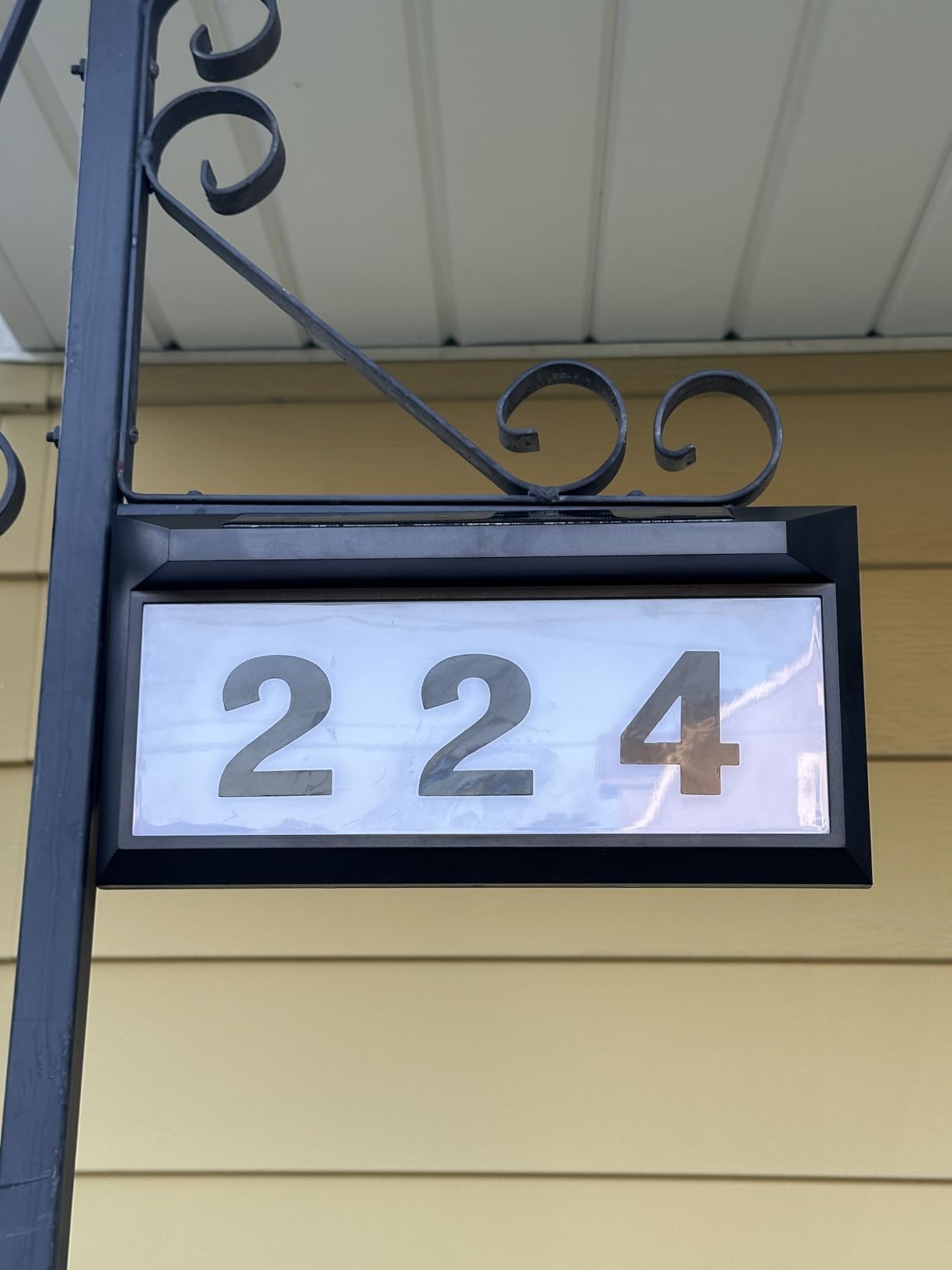 Solar Address Sign, Lighted Address Plaque Outdoor Waterproof, Illuminated Address Numbers, House Numbers for Outside | Illuminated Address Numbers Plaque, House Numbers for Outside customer photo 2