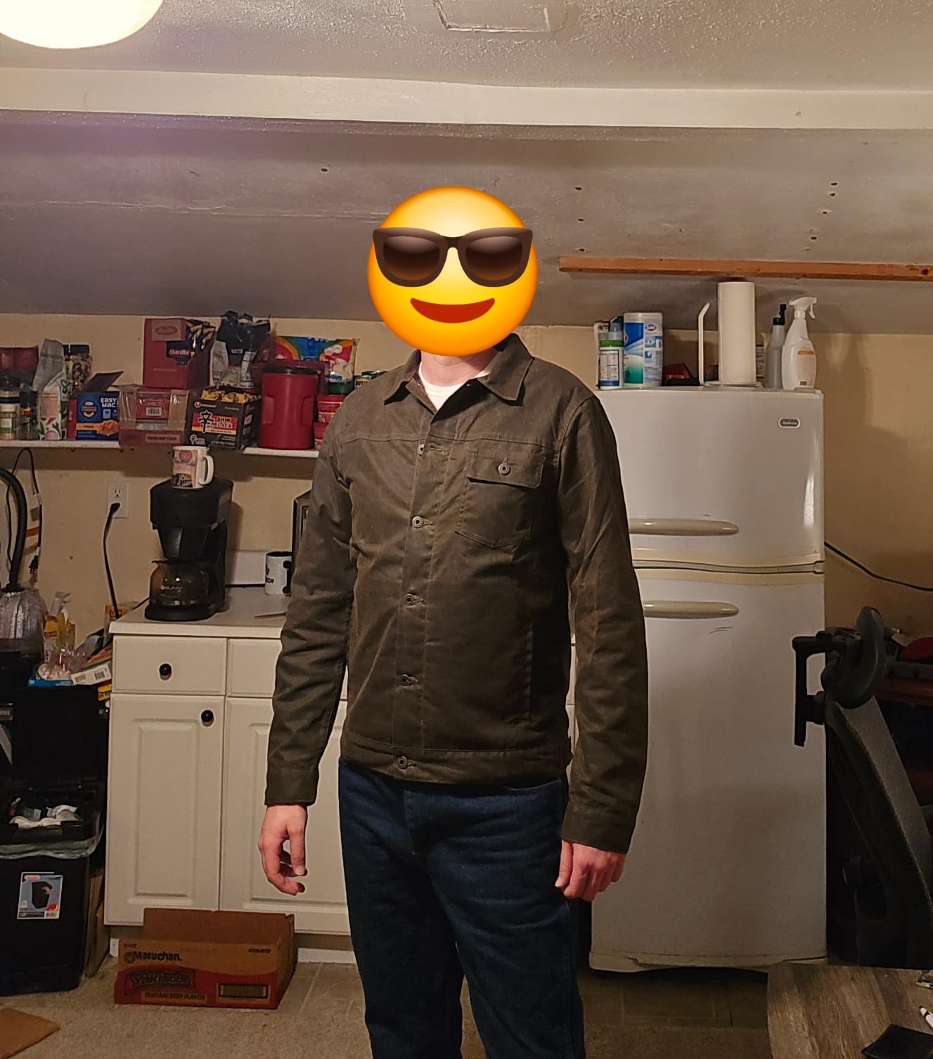 Flint and Tinder Men's Flannel-Lined Waxed Trucker Jacket customer photo 1