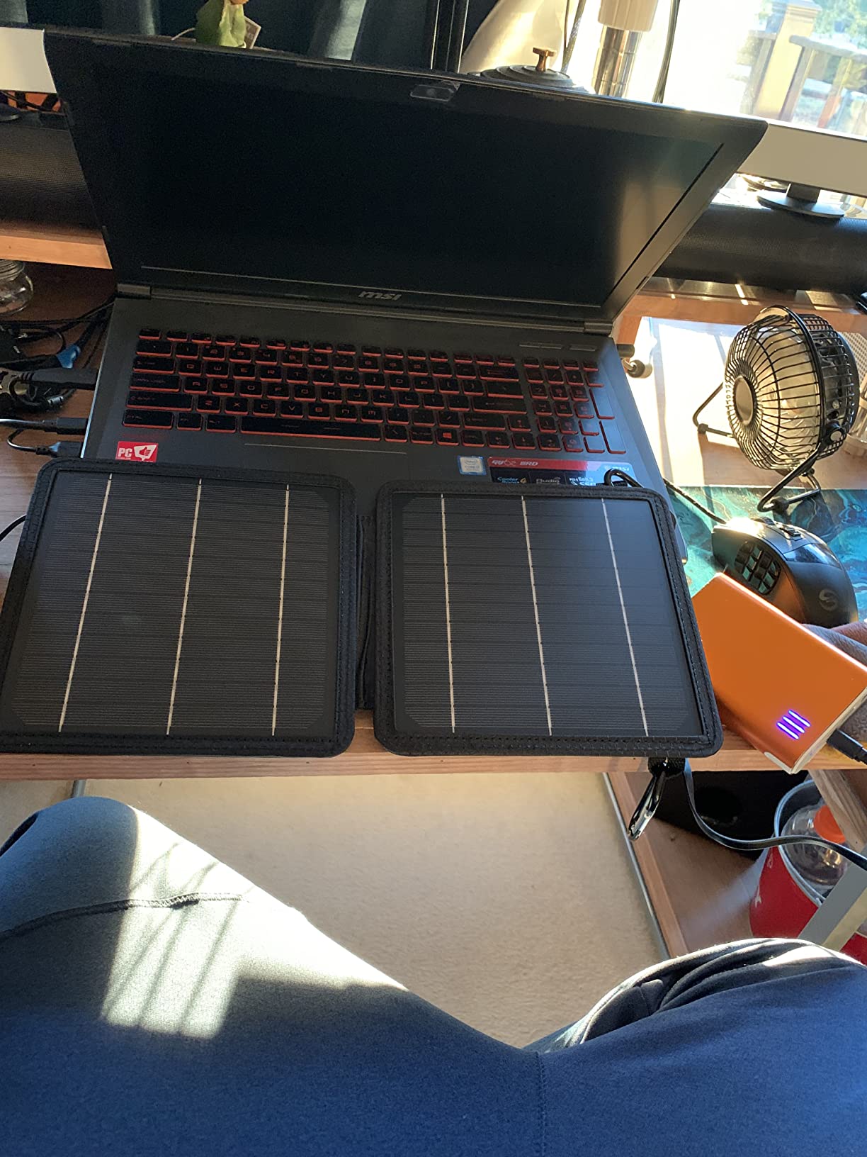 BLAVOR 10W Portable Solar Charger(5V/2A Max), Small Foldable Solar Panel with USB-C USB-A Outputs Compatible with Cell Phone Tablet, IPX4 Waterproof for Camping, Hiking, Backpacking customer photo 1