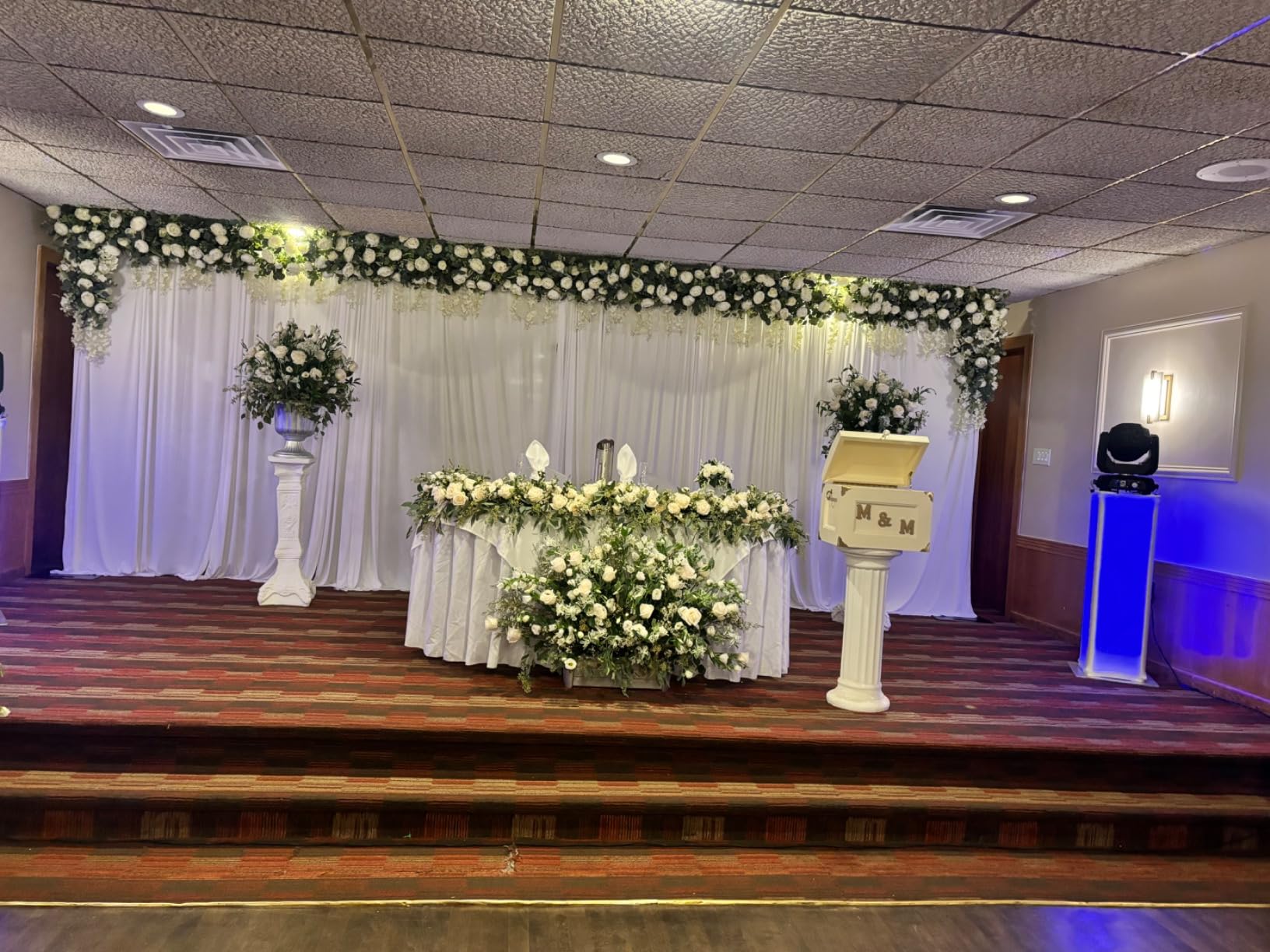 Hecis Heavy Duty Backdrop Stand, 10x20Ft Double Crossbar Pipe and Drape Stand Kit, Adjustable Banner Stand, Back Drop Stand for Party Event, Trade Shows & Wedding Decor customer photo 2