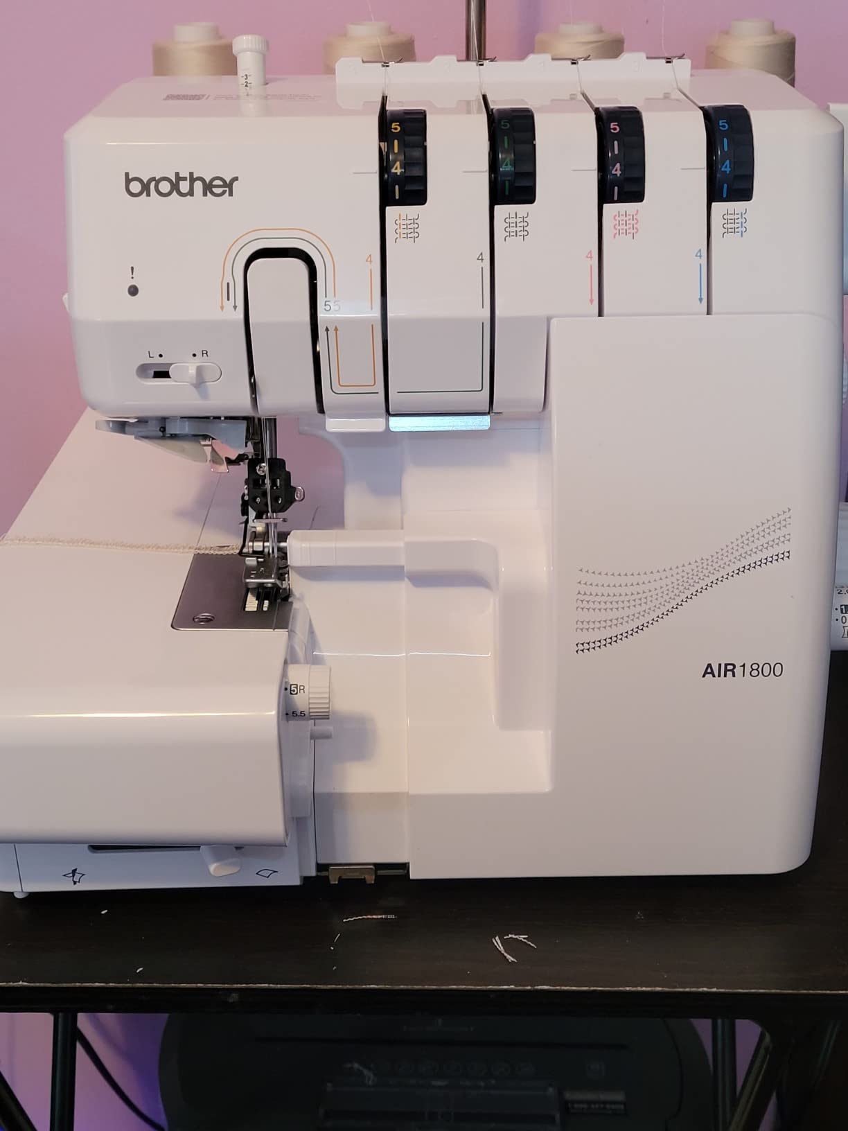 Brother AIR1800 Air Serger Sewing Machine with Jet Air Threading | Jet Air Threading, 2/3/4 Thread, LED Lit Work Area customer photo 2