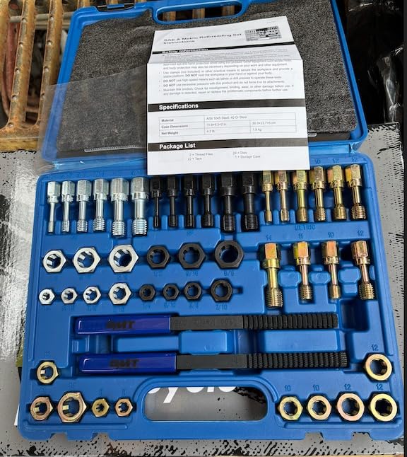 OMT 49 PCS Thread Chaser Set, UNC UNF and Metric Thread Repair Kit customer photo 1