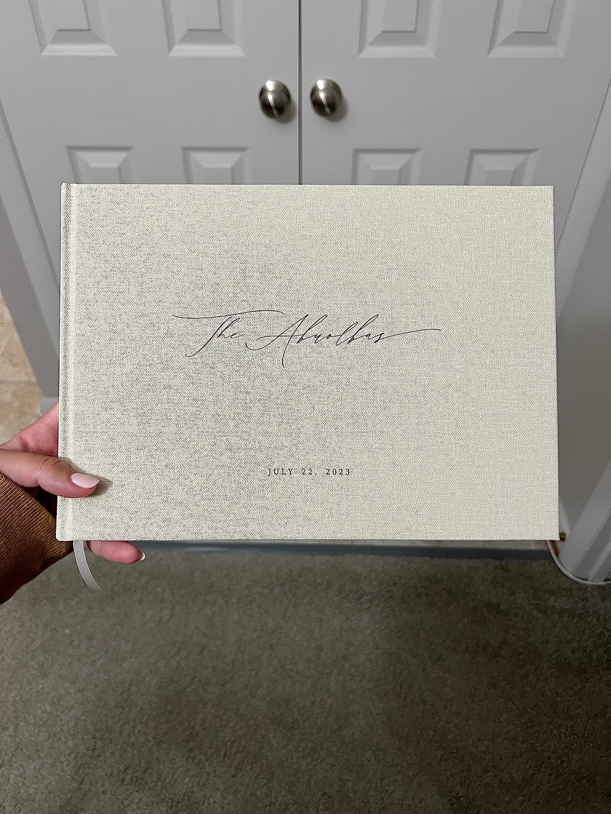 Personalized Guestbook in Eggshell - 11.5 x 8.5