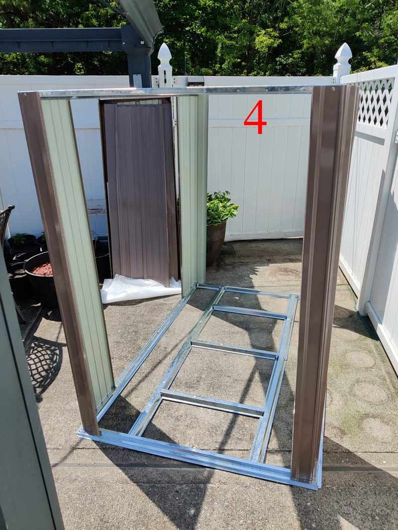 Gizoon 6x4 FT Outdoor Shed, Metal Garden Shed Lockable Doors, Dark Gray customer photo 2
