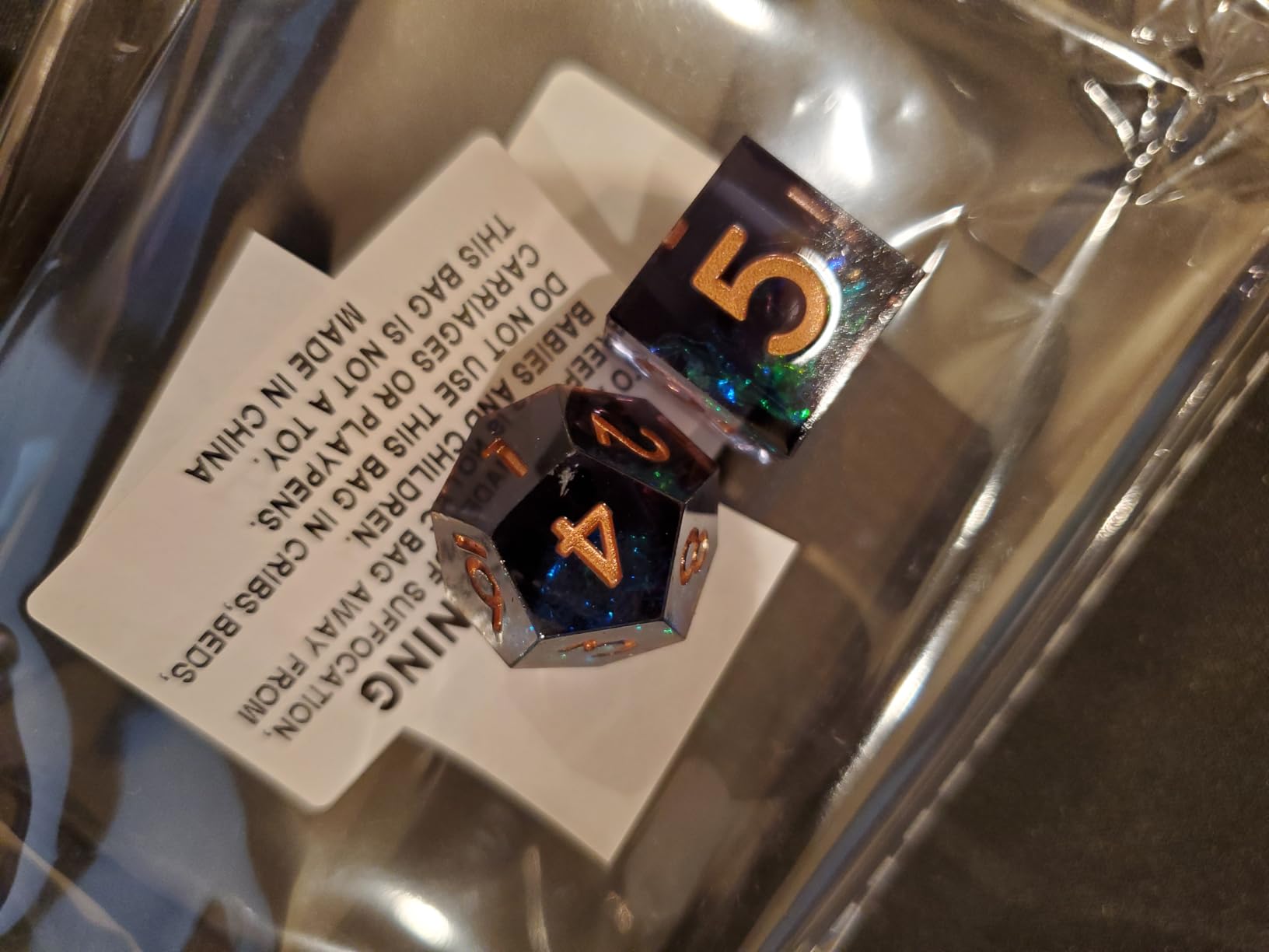 AUSTOR 7-Die DND Dice Set, Handmade Sharp Edge Polyhedral Dice customer photo 2