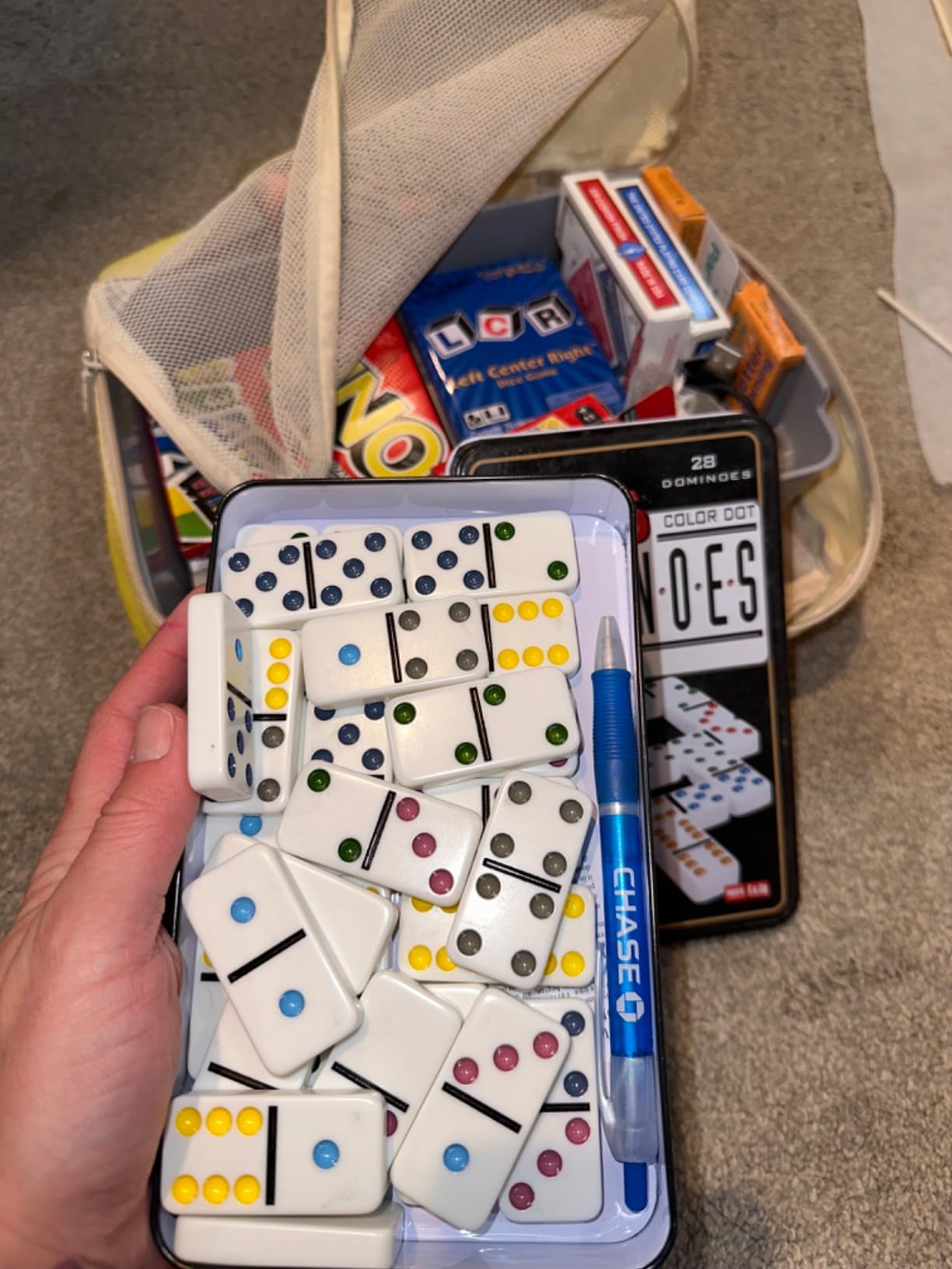 GOTHINK Double 6 Dominos Set for Adults with Tin Box Storage - 28 Tile Colorful Dot Dominoes Games Set for Family Night Gift Travel Game - Classic Party Board Game Ideal for 2-4 Players customer photo 1