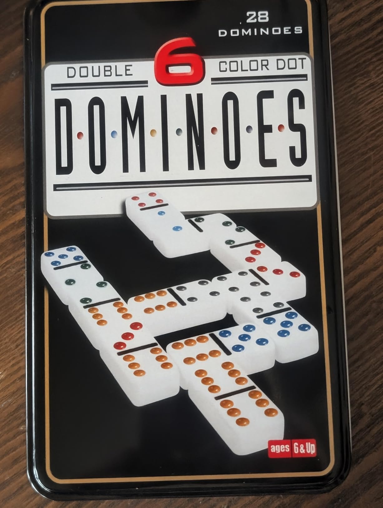 Offelec Double Six Dominoes Set | 28 Domino Tiles Double 6 Dominos with Storage Tin | Classic Family Game for Kids & Adults | Ideal for Travel, Game Nights & Educational Fun | 2-4 Players customer photo 2