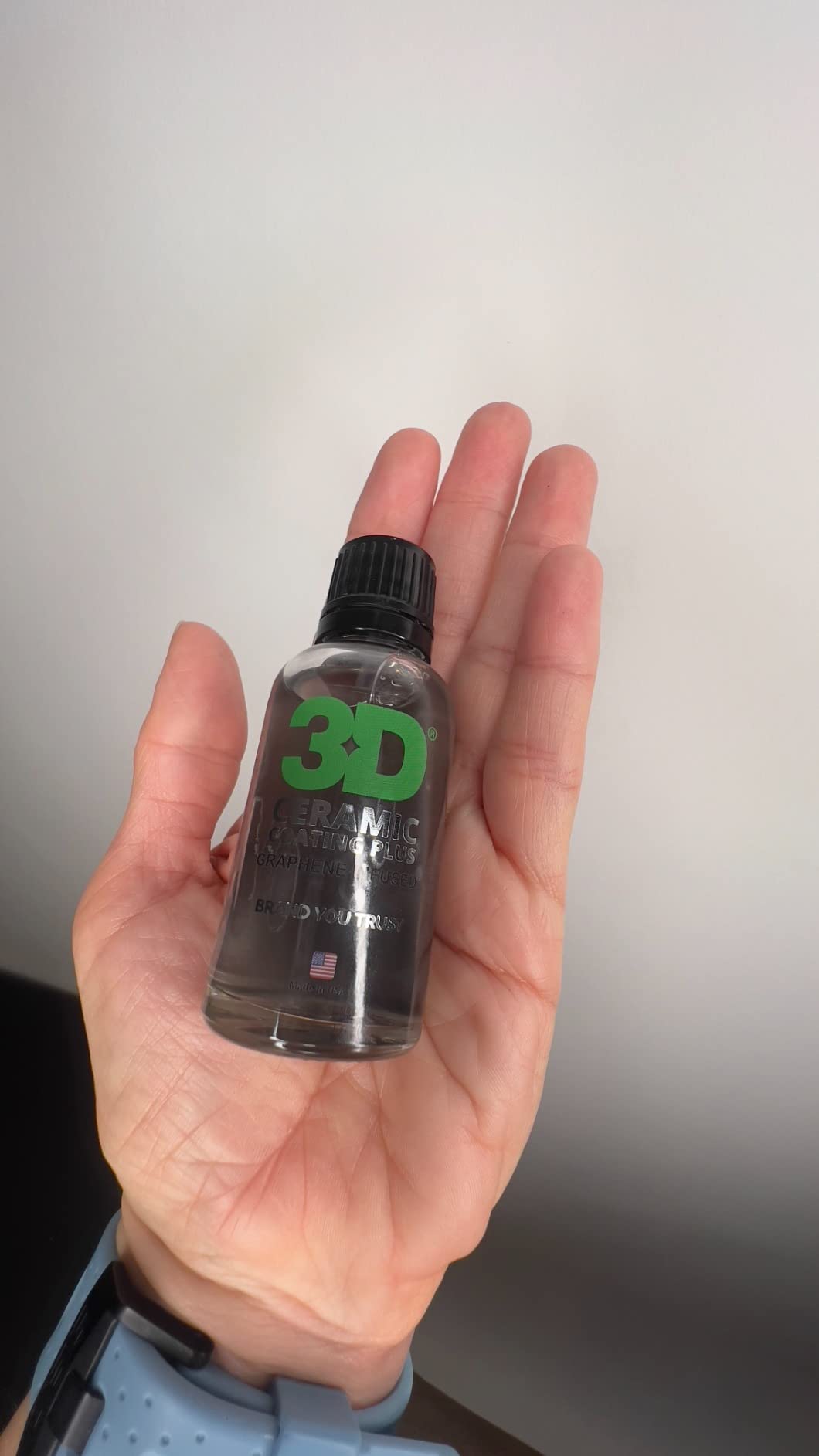 3D Ceramic Coating + Graphene Infused Kit - 30ml - Superior Oleophobic and Hydrophobic Properties Provide Long Lasting Protection & Durability - Includes Applicator customer photo 2