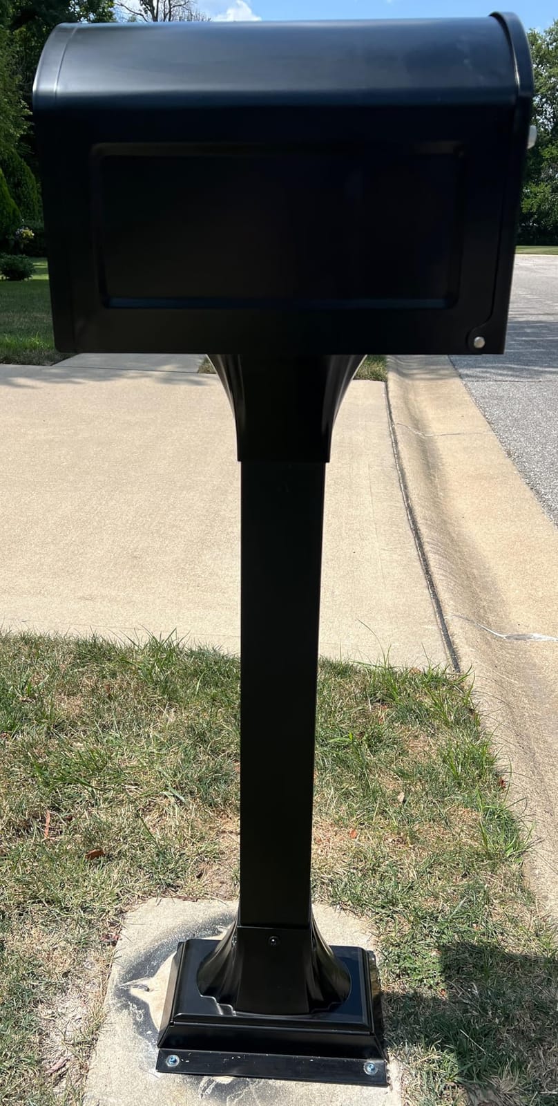 Architectural Mailboxes Callaway Cast Aluminum Mailbox Post, White | Heavy-duty post with weather-resistant outdoor build and a powder-coat finish. customer photo 1