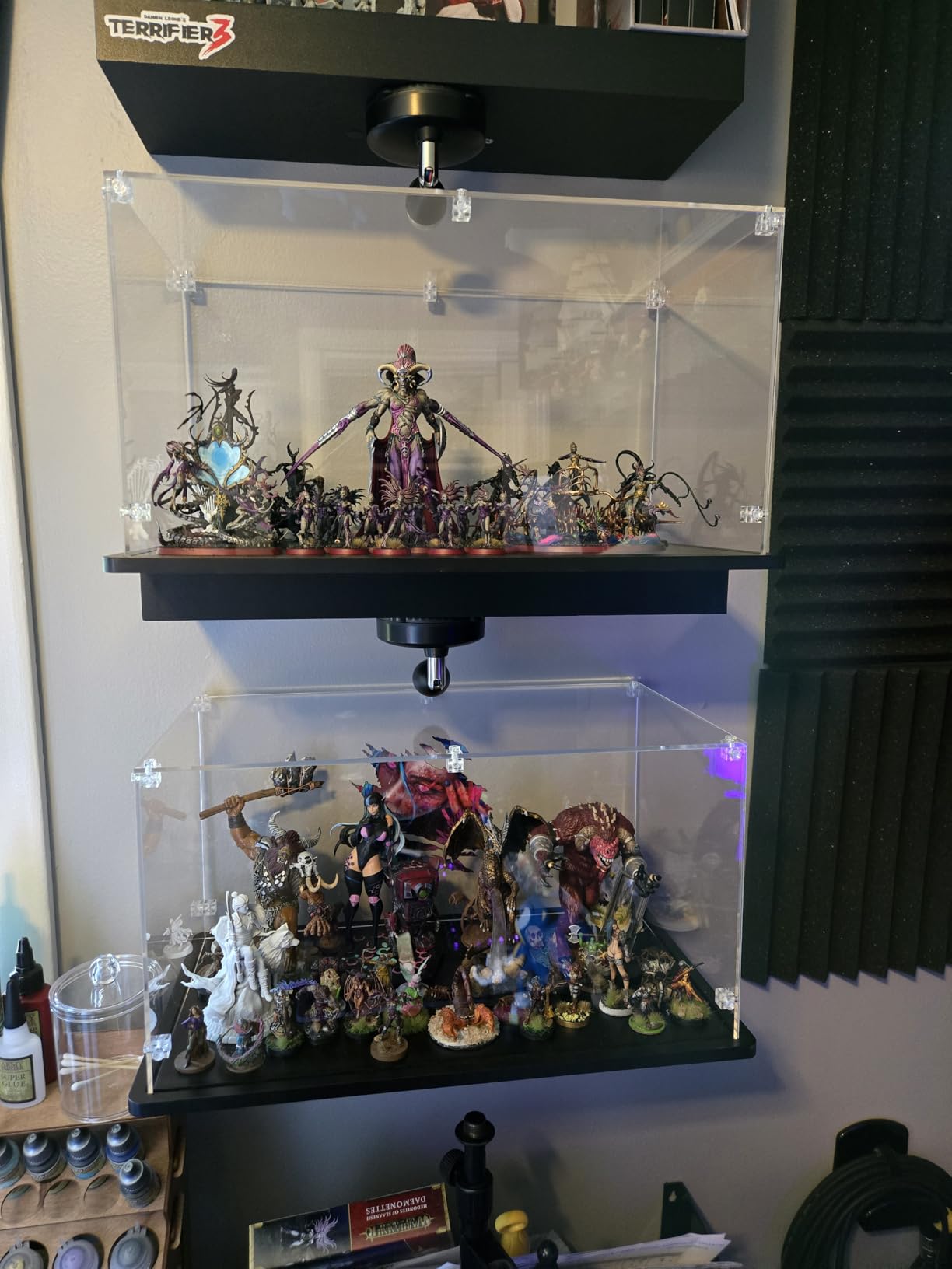 Acrylic Display Case - 3mm Thick, Inner Size 15x8x8 Inch | with Black Wooden Base, Assemble Dustproof Showcase Clear Display Case for Collectibles Figures Doll Toys Models Cars customer photo 2