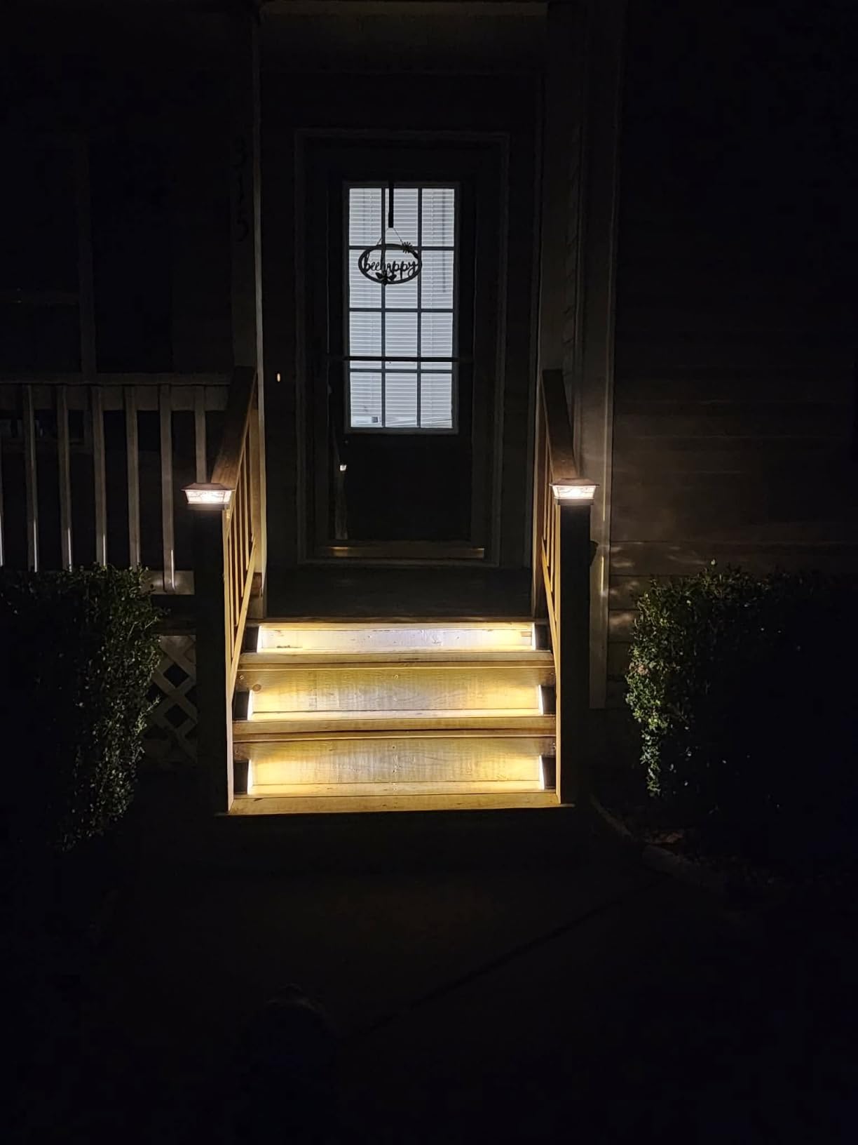 Solar Step Lights, 6 Pack Warm White Solar Stair Lights Outdoor Waterproof IP67 Auto On Off, Solar Lights for Steps, Stair, Patio, Yard, Porch, Front Door, Sidewalk, Deck Decor customer photo 1