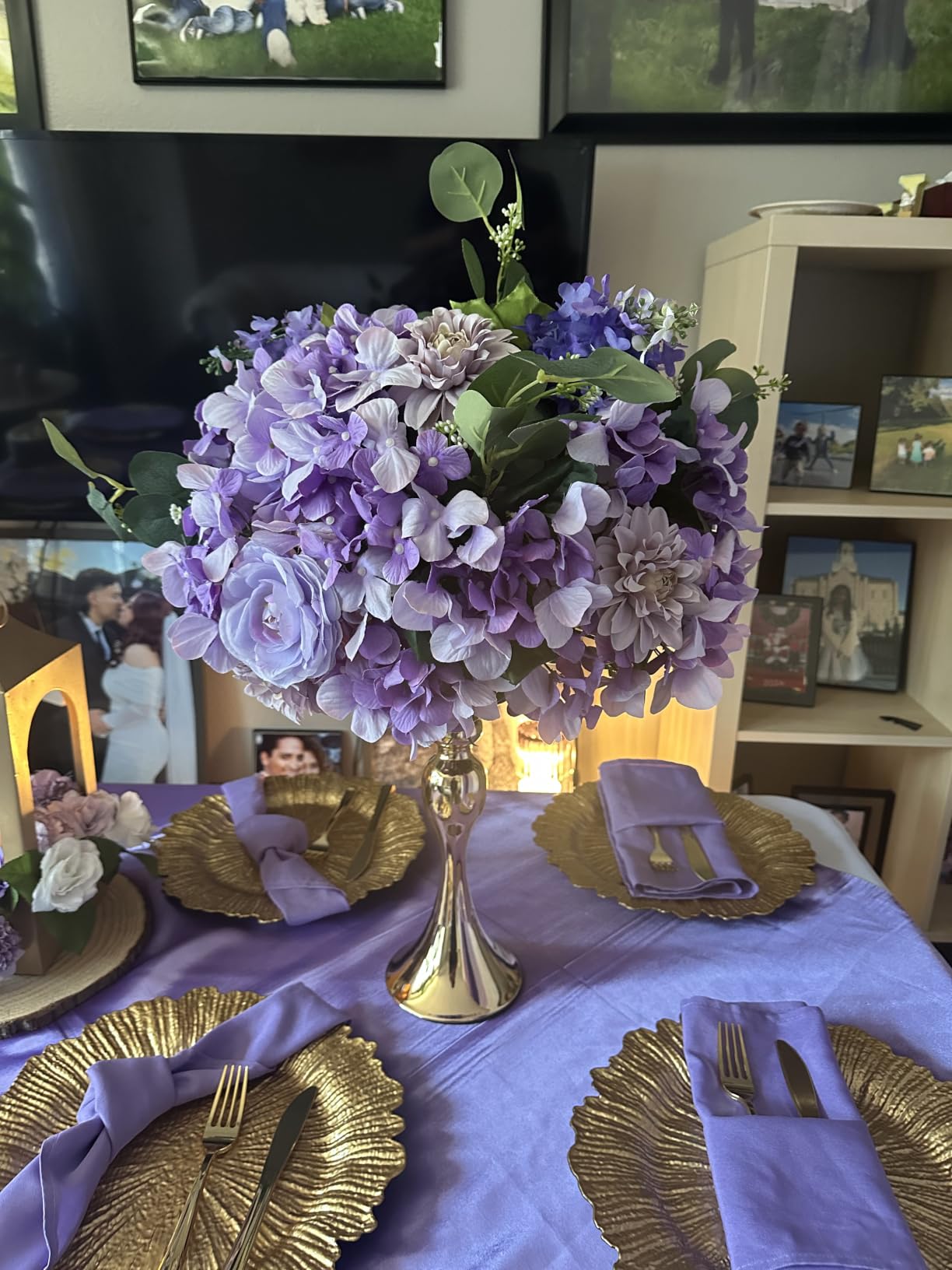 Sadnyy 16 Pcs Metal Flower Arrangements Stand Metal Wedding Centerpiece Stand Tall Table Decor Flower Vase for Wedding Reception Centerpieces Event Party Hotel Home Decor (15 Inch, Gold) customer photo 1