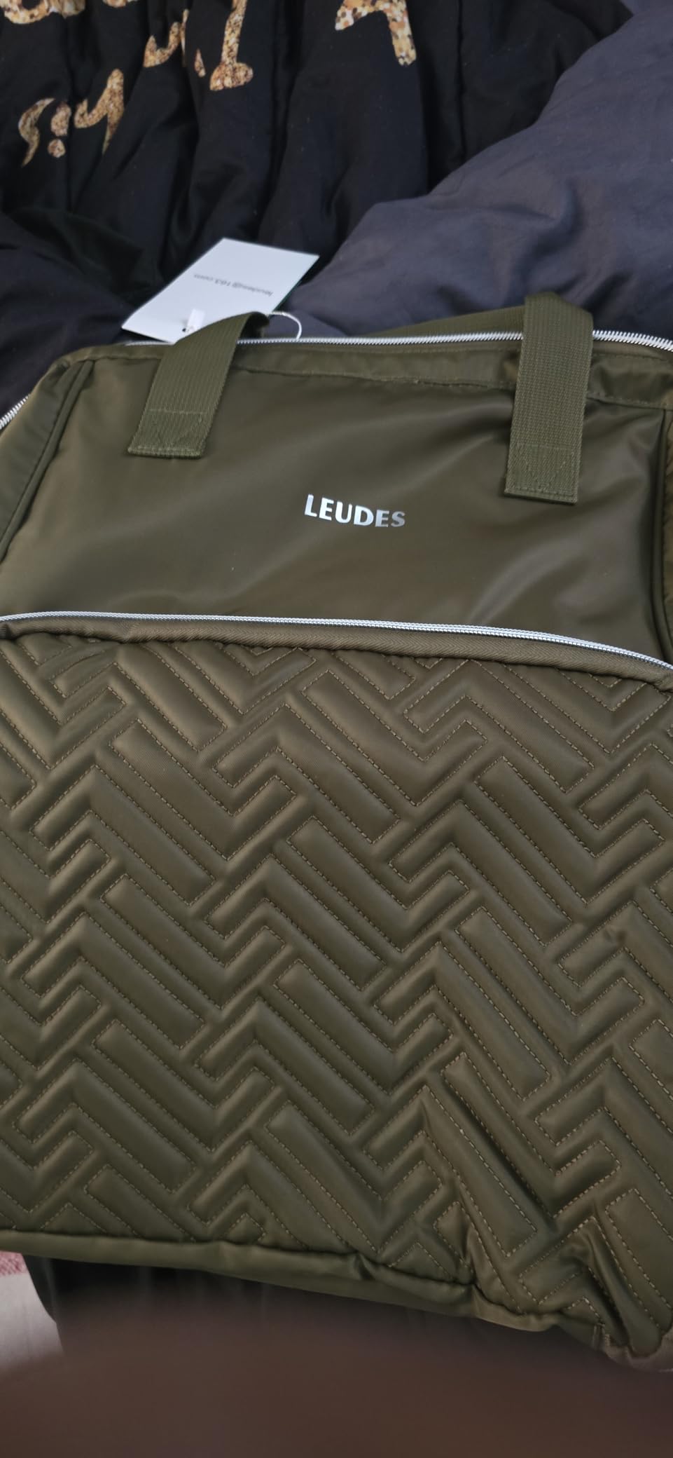 Leudes Crochet Bag Backpack for Yarn Storage Tote Travel Large Knitting Bag | Craft Bag Organizer Women Crochet Hook Case for Crochet Supplies Accessories, Projects, Needles, Gift for Crafters Knitters customer photo 1