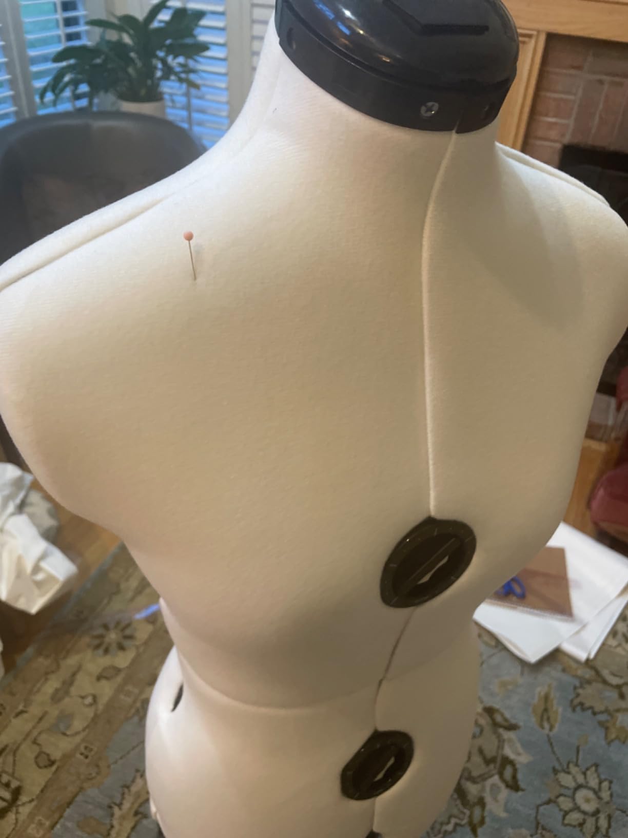 Gray Female Adjustable Dress Form Mannequin Size 6-14 | Pinnable foam body Mannequin, 13 tuning dials, removable casters, 42.5