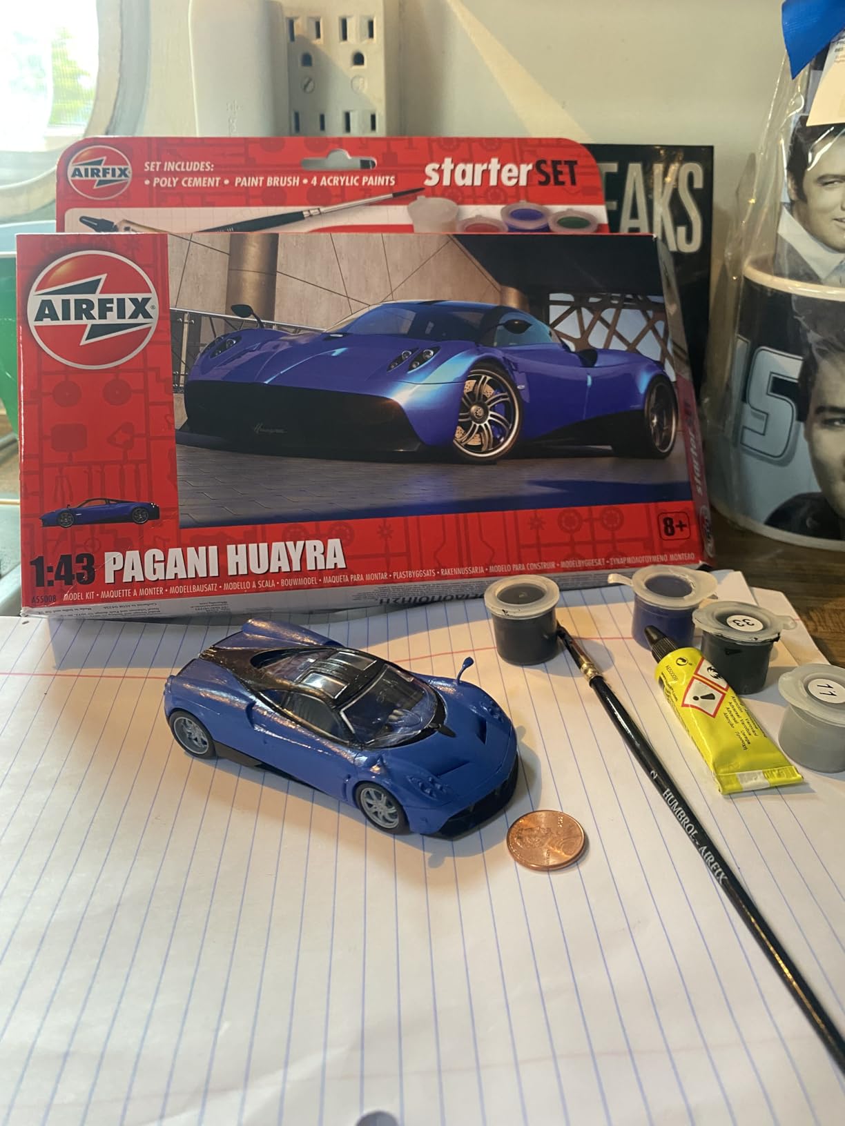 Airfix Starter Set Model Kit Car - A55006 McLaren 765LT - 1:43 Scale Plastic Model Car Kits, Model Cars to Build and Paint for Adults & Kids 14+, Includes Paints - Skill Level 1 customer photo 1