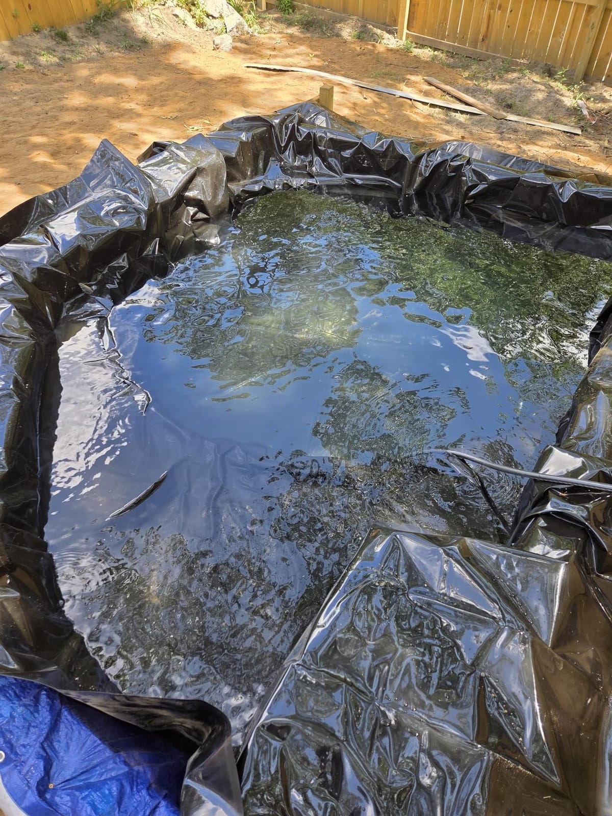 Adroiteet 10 x 15 FT Pond Liner, 20 Mil HDPE Pond Liners for Outdoor Ponds | Fish Pond Aquaculture Koi Ponds for Garden Landscape Fountain Waterfall customer photo 2