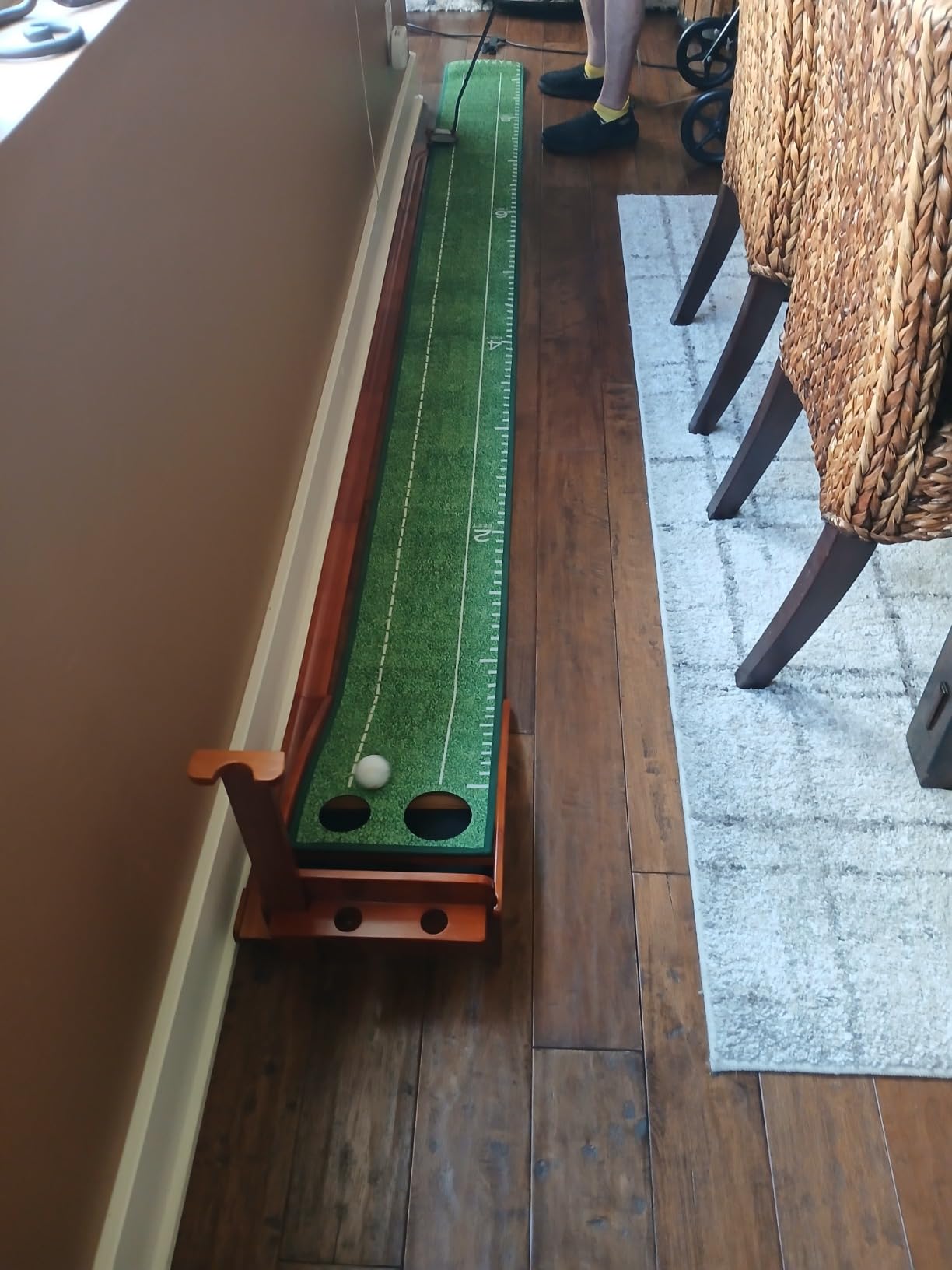Golf Putting Mat, Putting Green Indoor with Ball Return - Golf Gifts for Men Christmas, Golf Training Aid for Home Office, Portable Putting Training Mat for Men customer photo 1