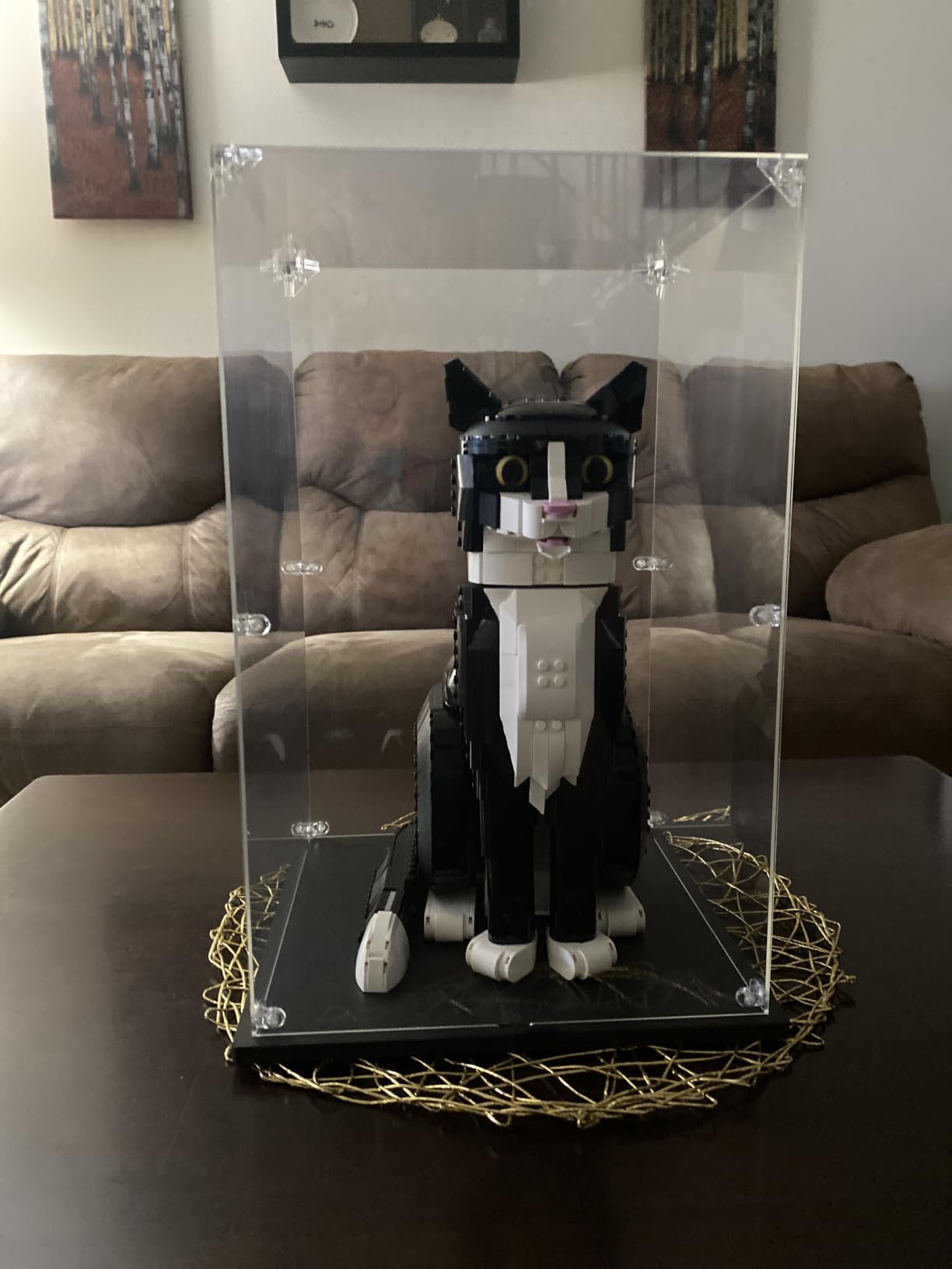 KOLIPI Acrylic Display Case for Collectibles, Clear Display Box 8x8x8 in | Plexiglass Box for Lego Figures Dolls Models, Dustproof Protection, Stable and Stackable, Assembly Required customer photo 1