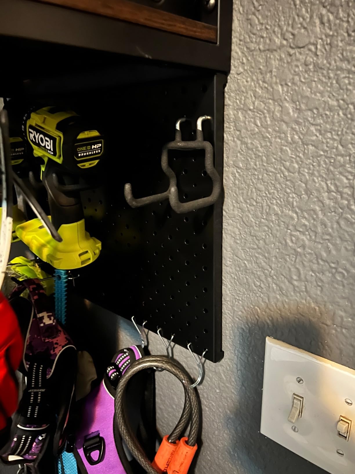 Pegboard Hooks, 8 Pack Peg Board Tool Utility Hooks & Hangers (Black) | 1/4
