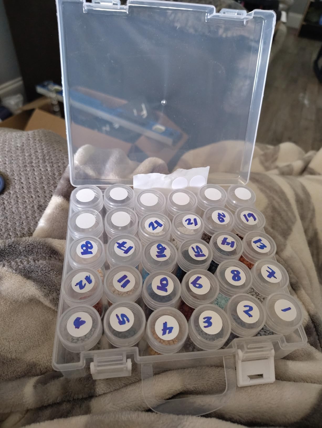 Bead Organizer, Bead Containers, 30 Grids Diamond Painting Storage Containers Clear Bead Organization Diamond Painting Accessories customer photo 1
