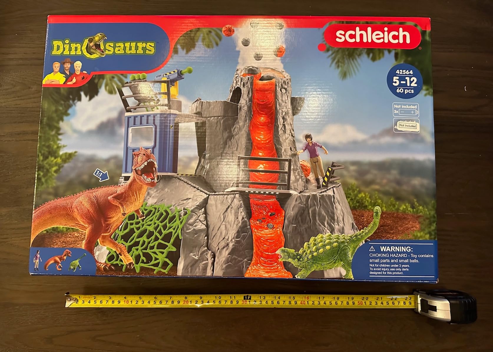 Dinosaurs - 60Pc Volcano Expedition Base Camp - Kids 4+ | 42564 | Dinosaur Figurine, Realistic Animal Toys, Dino Figure for Boys and Girls, Screen-Free Imaginative Pretend Play customer photo 1