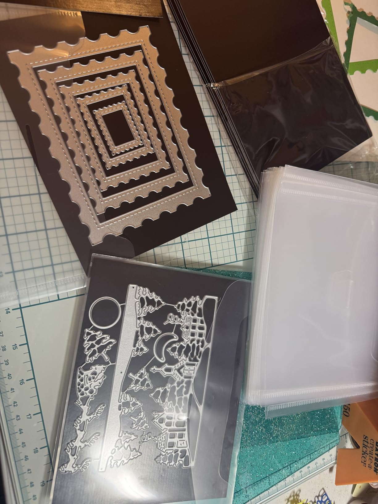 YixangDD 40 Pack Stamp and Die Storage Bag with Magnetic Sheets | Die Cut Storage Set for Card Making (20 Pcs Sheets +20 Pcs Bags), PVC Envelopes, 0.6 mm Thickness Magnetic Sheets customer photo 1