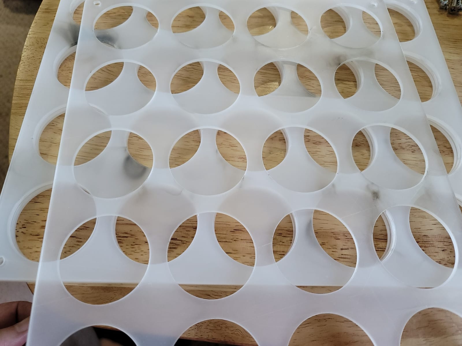 Vinyl Storage Rack 50-Holes Acrylic Vinyl Roll Holder Craft Storage Organizer for Craft Room customer photo 2