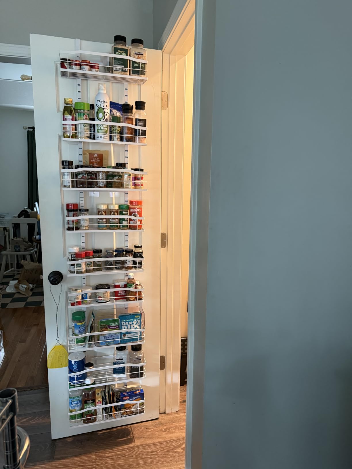 Moforoco White 9-Tier Over The Door Pantry Organizer, Metal Hanging Spice Rack Shelves Door, Home & Kitchen Essentials, Laundry Room Bathroom Organization customer photo 1